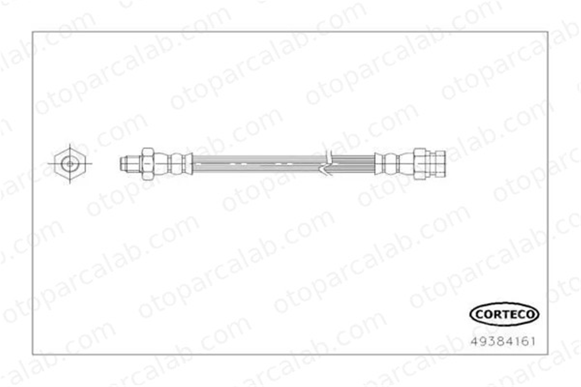 CORTECO 49384161 Fren Hortumu Arka Sağ veya Sol PEUGEOT 4008 CITROËN C4 AIRCROSS 49384161 1606296880