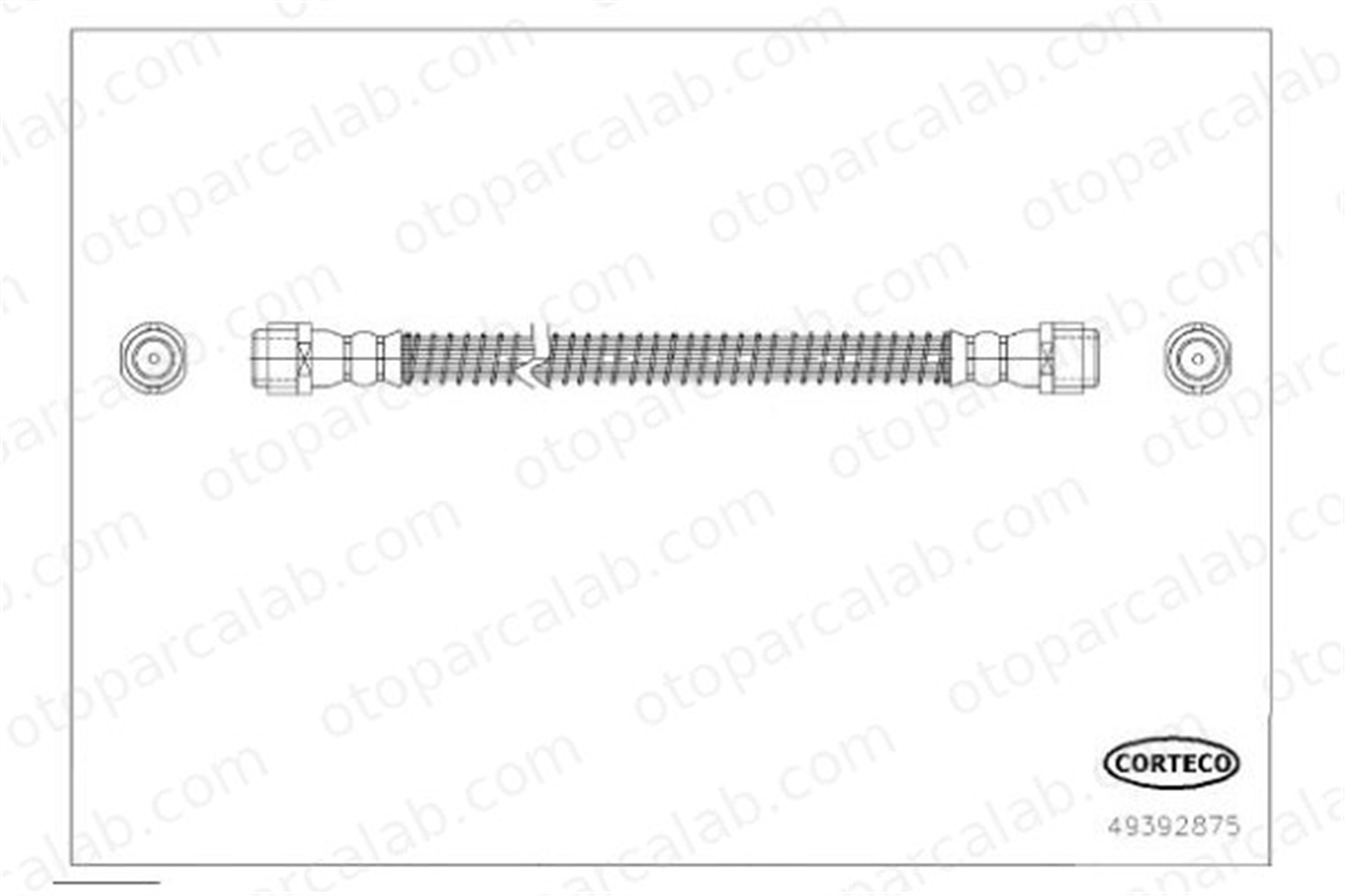 CORTECO 49392875 Fren Hortumu Ön Sağ veya Sol PORSCHE 911 911 Cabrio 99635513900 99635513901