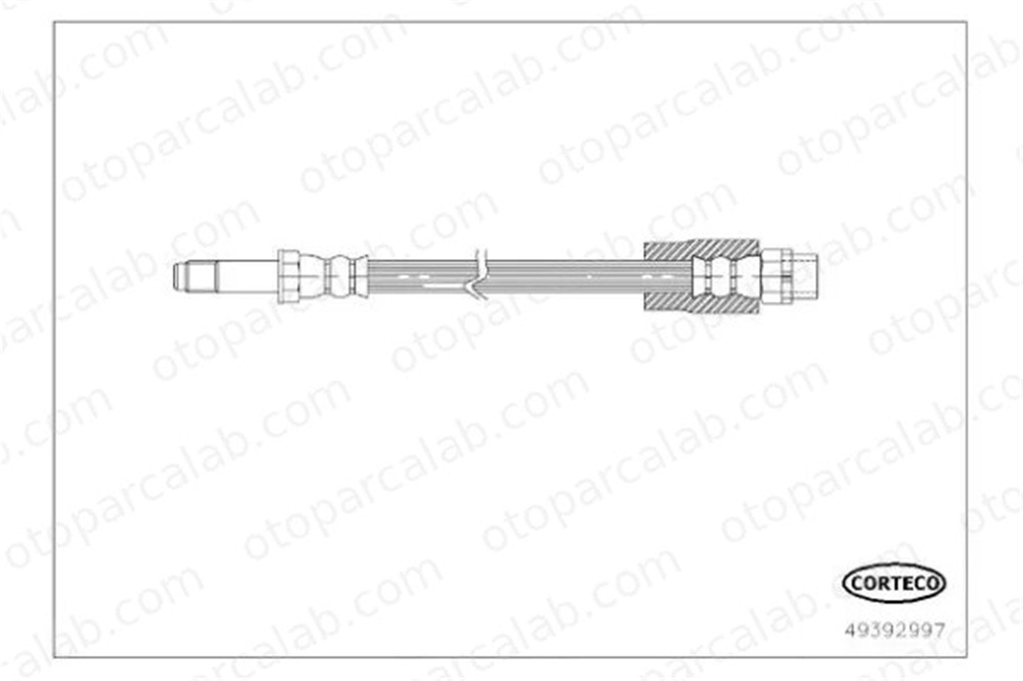 CORTECO 49392997 Fren Hortumu Arka Sol BMW 1 3 49392997 34306762837