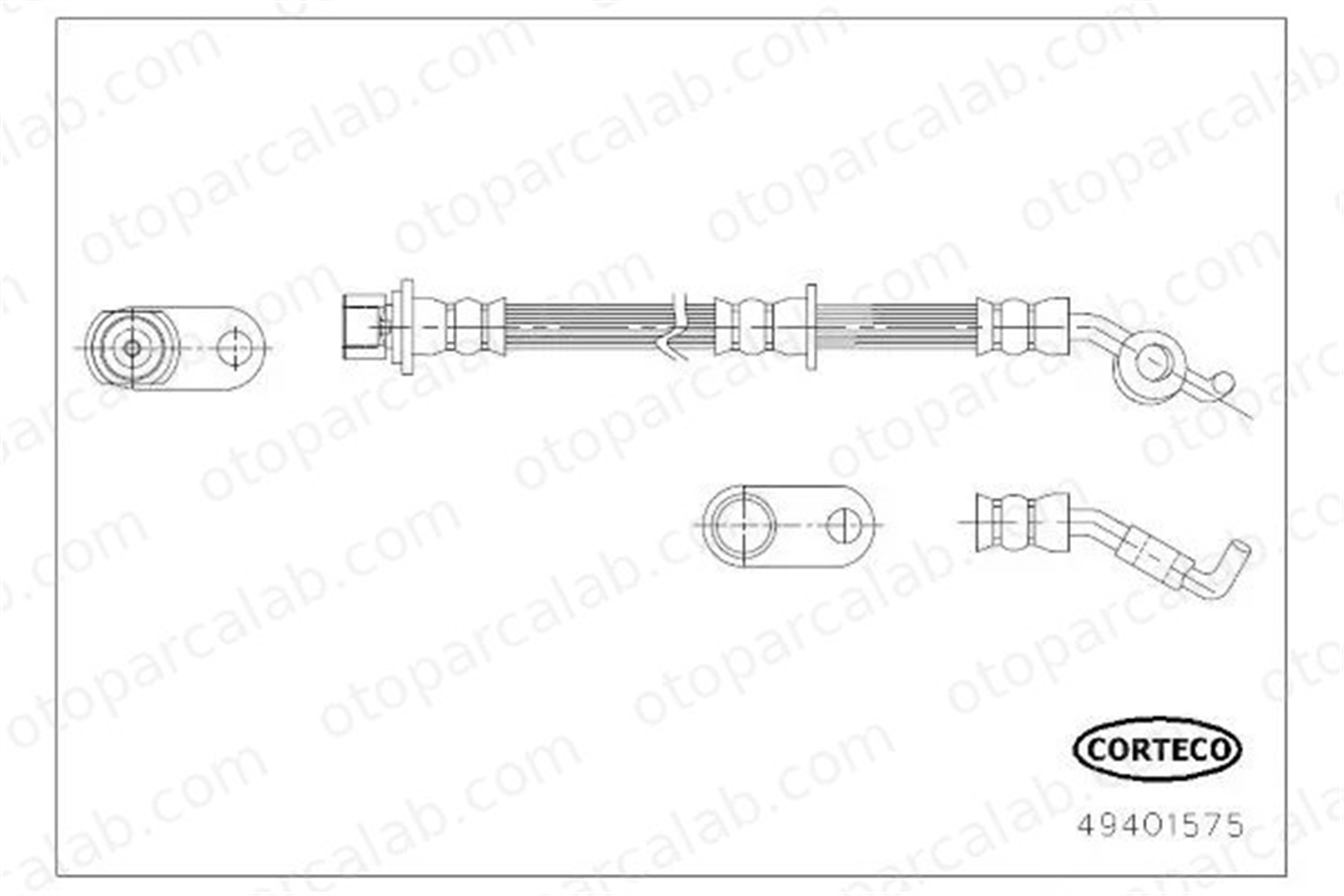 CORTECO 49401575 Fren Hortumu Arka Sağ TOYOTA AVENSIS Sedan AVENSIS Station wagon 90947W2039