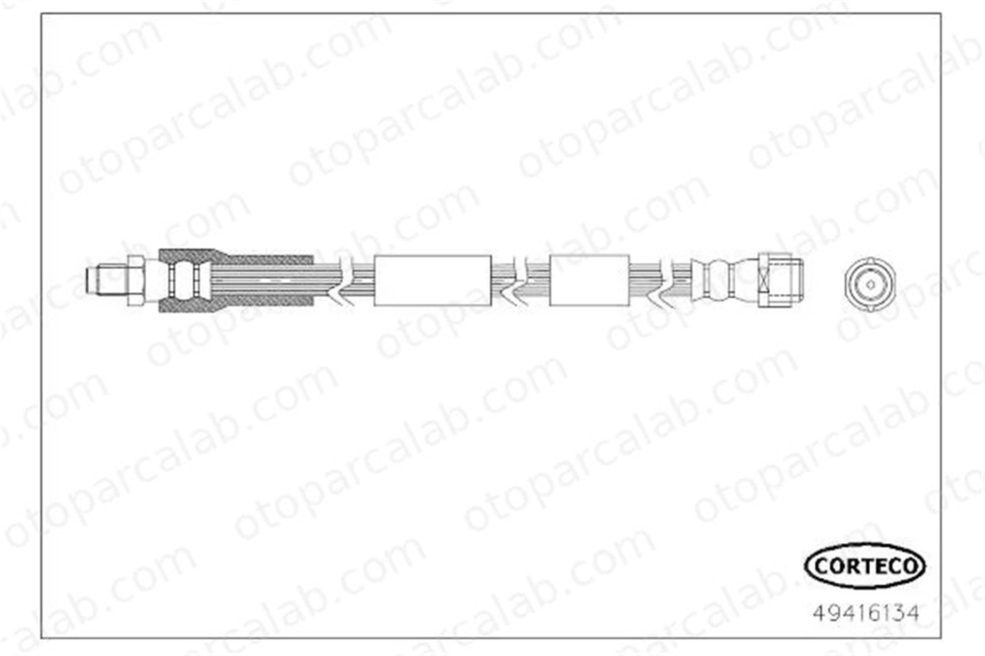CORTECO 49416134 Fren Hortumu Ön Sağ veya Sol MERCEDES-BENZ C-SERISI C-SERISI T-Model 49416134 2054200248