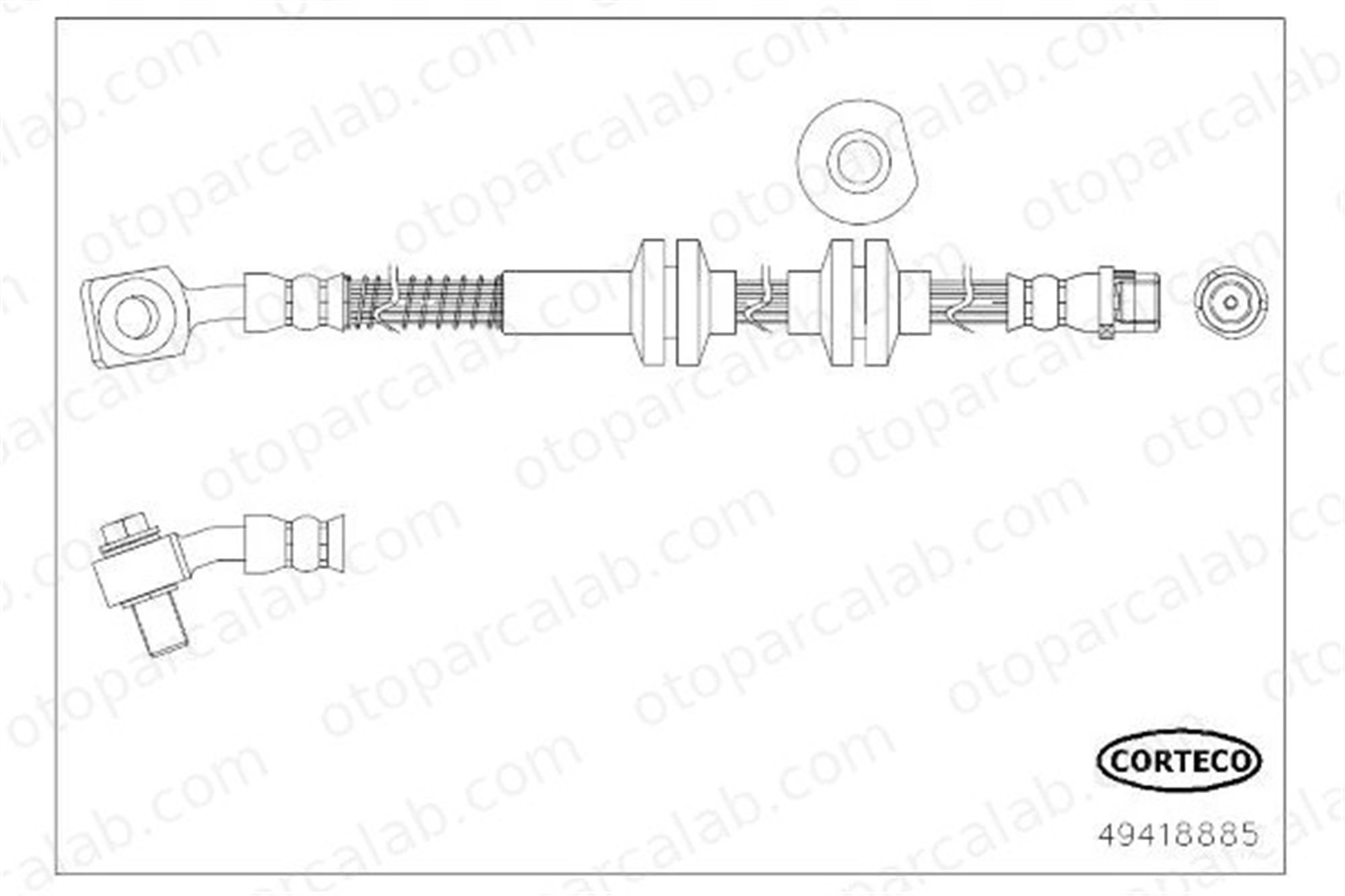 CORTECO 49418885 Fren Hortumu Ön Sol OPEL ASTRA J GTC CASCADA 13369143 13400902
