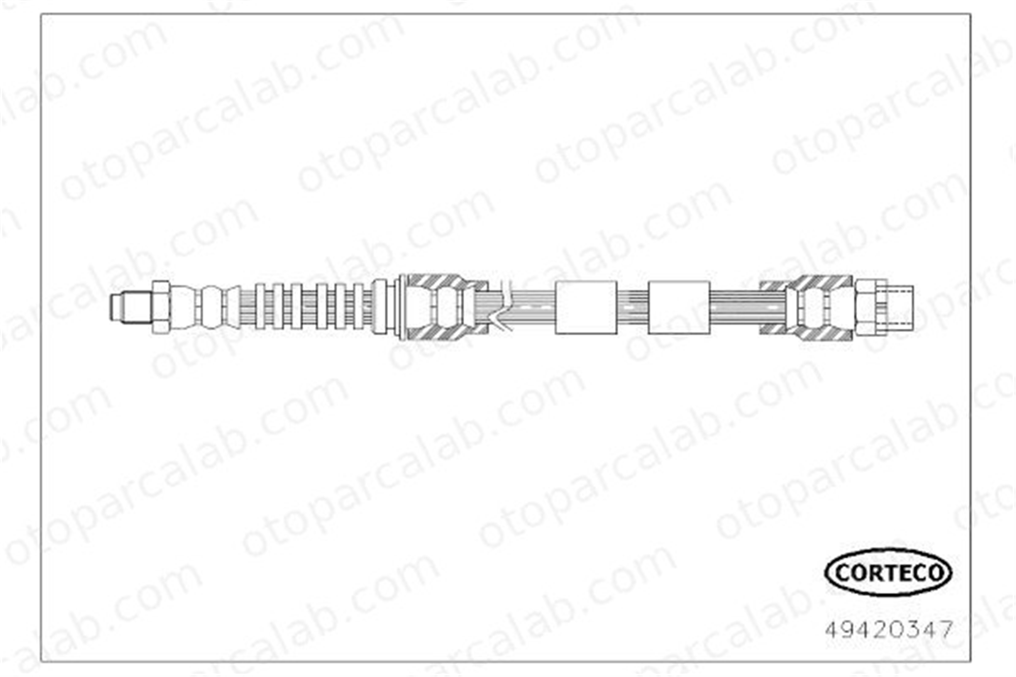 CORTECO 49420347 Fren Hortumu Ön Sağ veya Sol BMW X5 X6 34306778260 34306788436