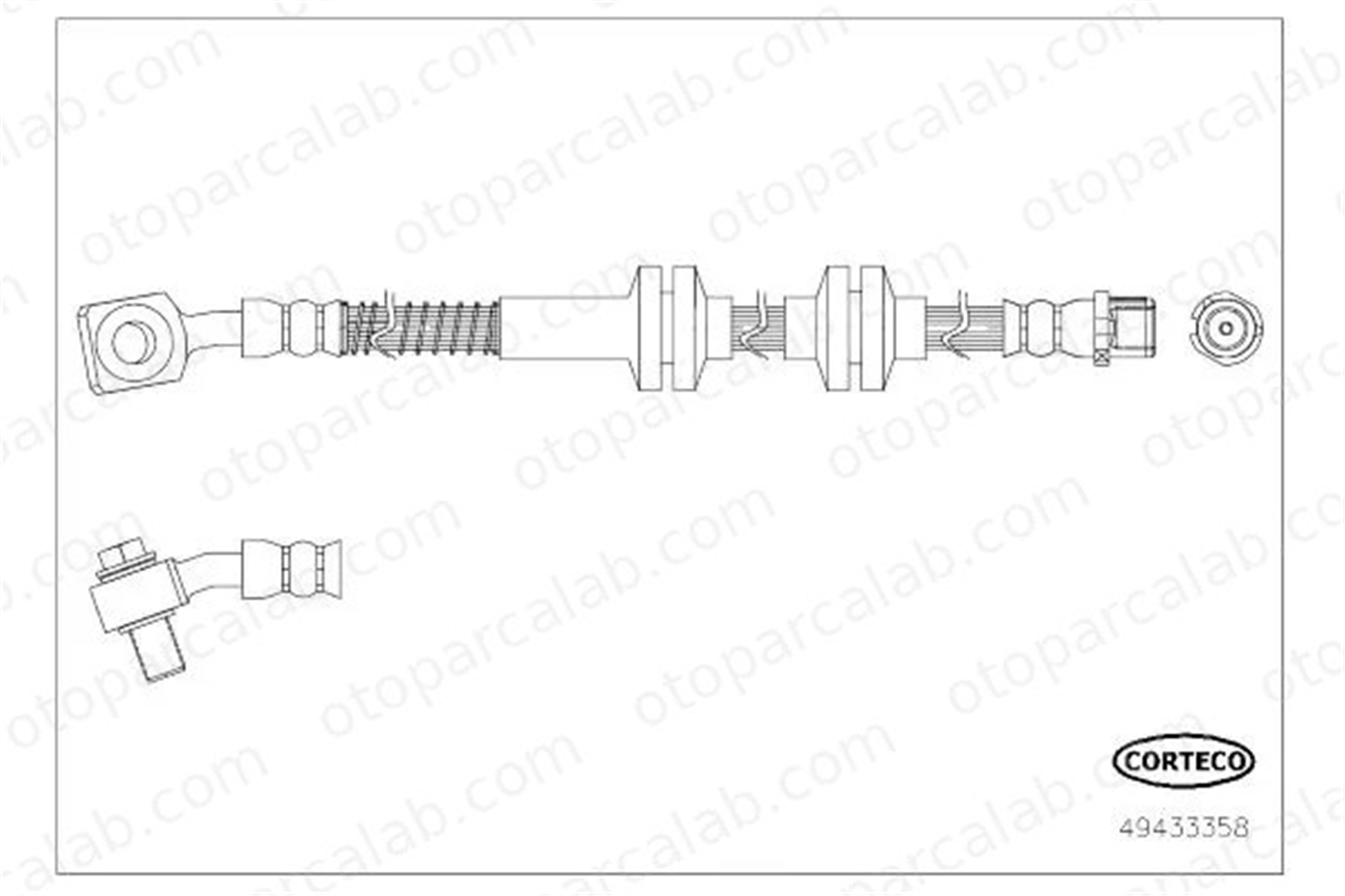 CORTECO 49433358 Fren Hortumu Ön Sol OPEL ASTRA J GTC CASCADA 39041651