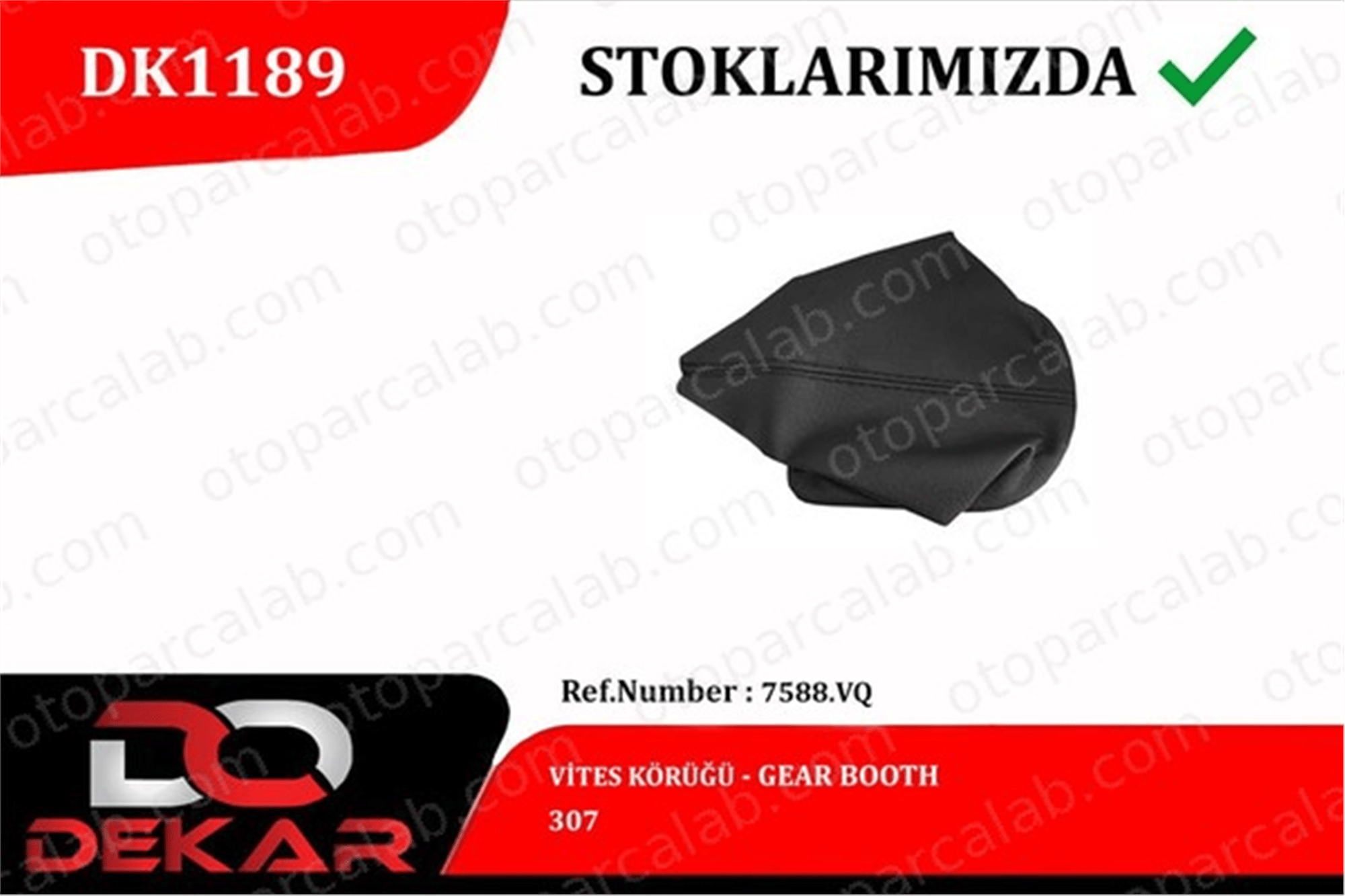 DEKAR DK1189 Vites Kol Körüğü CITROËN C3 II PEUGEOT 307 7588VQ 2403CN