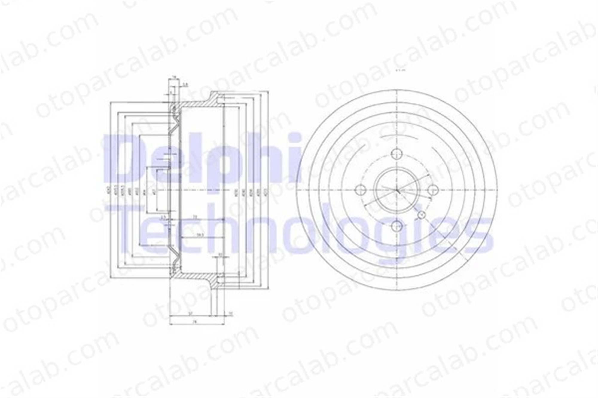 DELPHI BF103 Kampana Arka Sağ veya Sol OPEL KADETT E Hatchback KADETT E Station wagon 568056 90135264