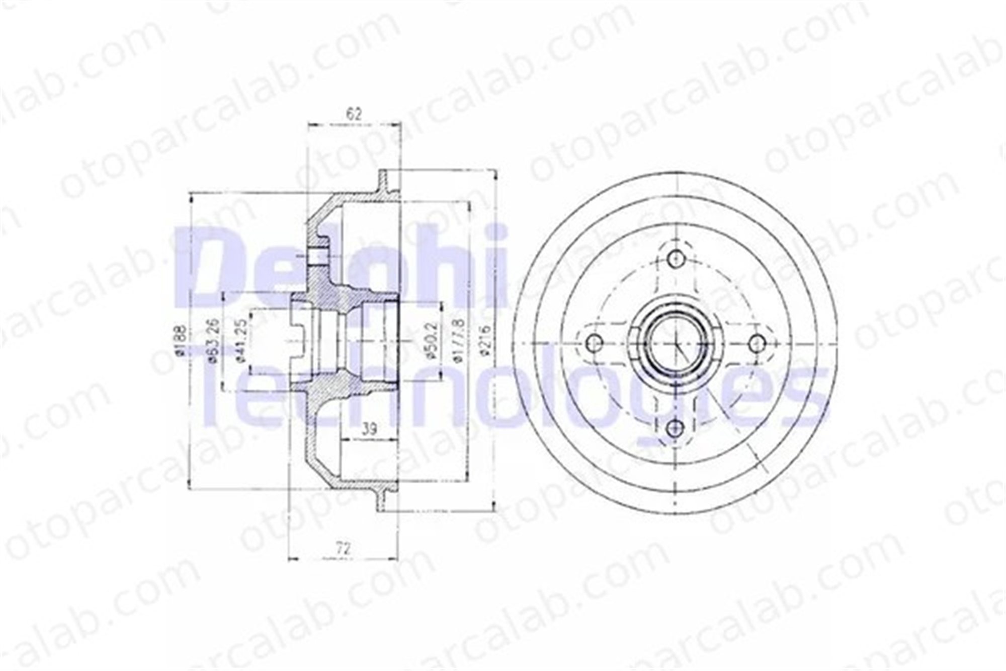 DELPHI BF107 Kampana Arka Sağ veya Sol FORD FIESTA II FIESTA I 6046462 77FB1113BC