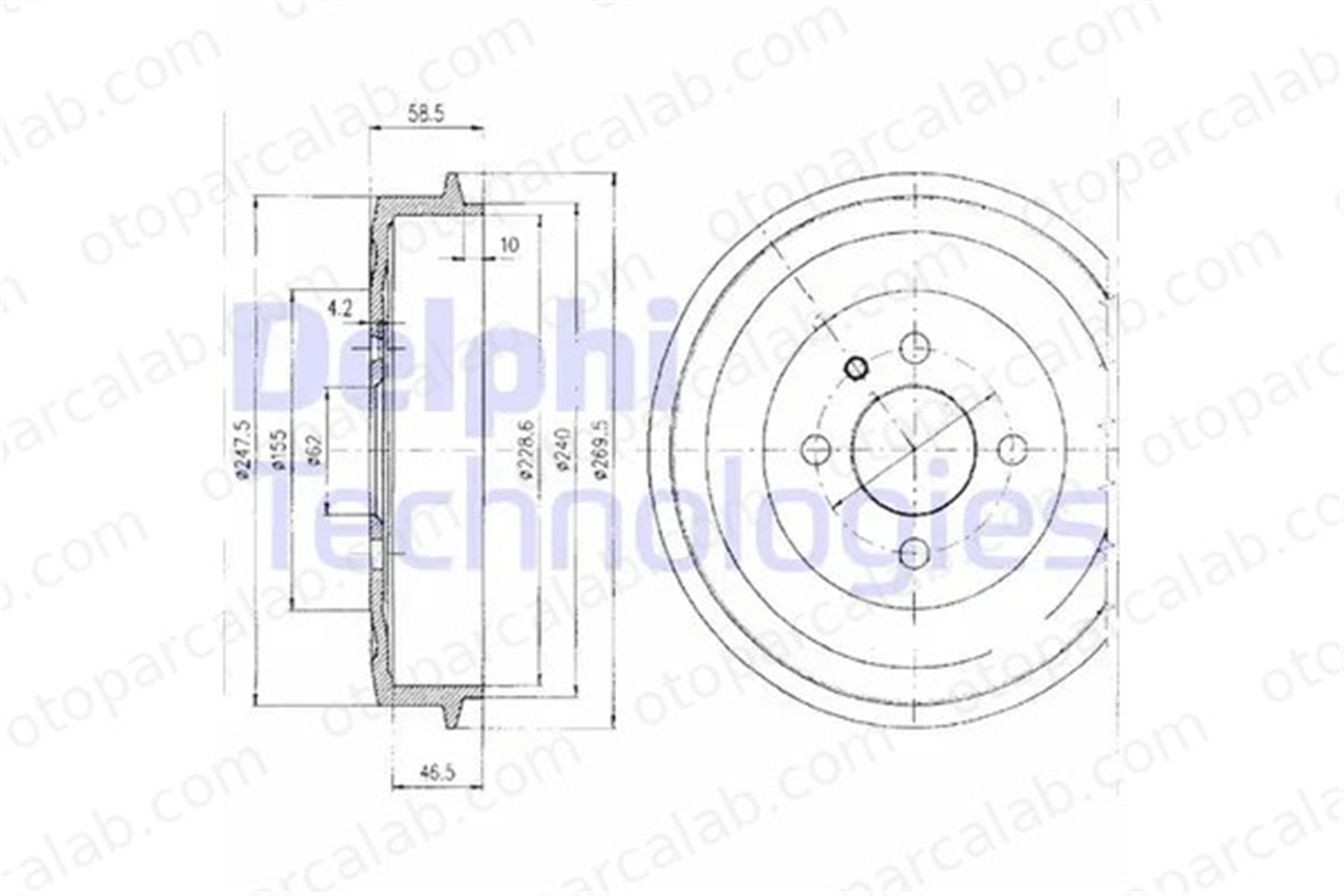 DELPHI BF156 Kampana Arka Sağ veya Sol BMW 3 3 Touring 3421115309 34211156297