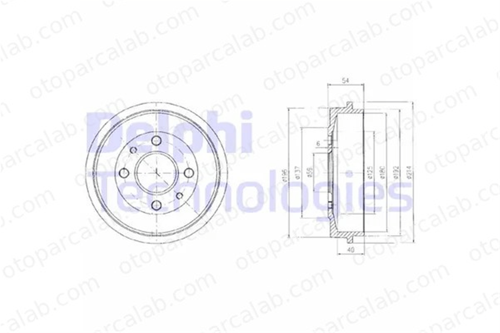 DELPHI BF200 Kampana Arka Sağ veya Sol FIAT PUNTO TIPO 46819776 51863509