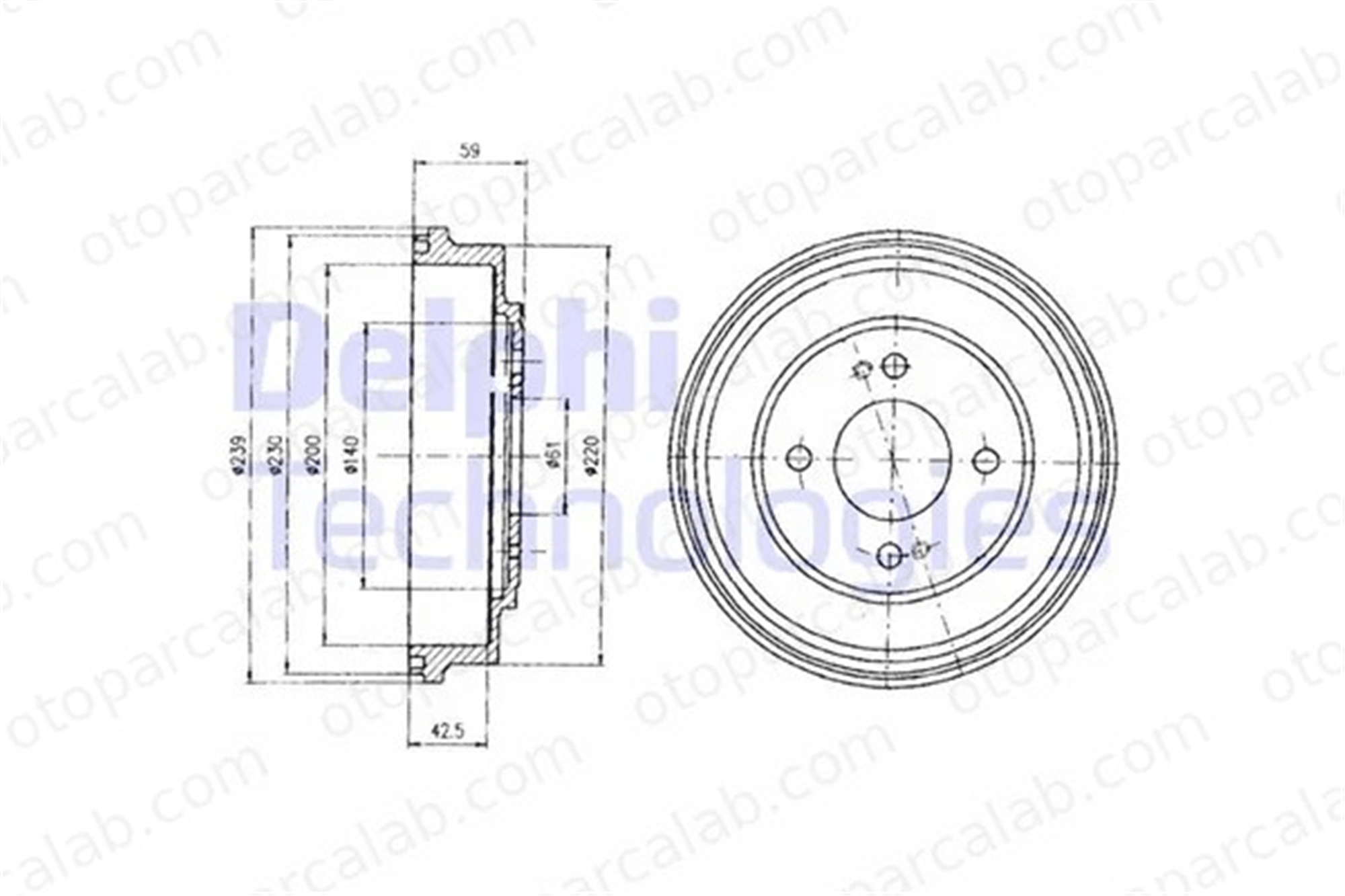 DELPHI BF208 Kampana Arka Sağ veya Sol FORD FIESTA III ESCORT V 6176744 6492328