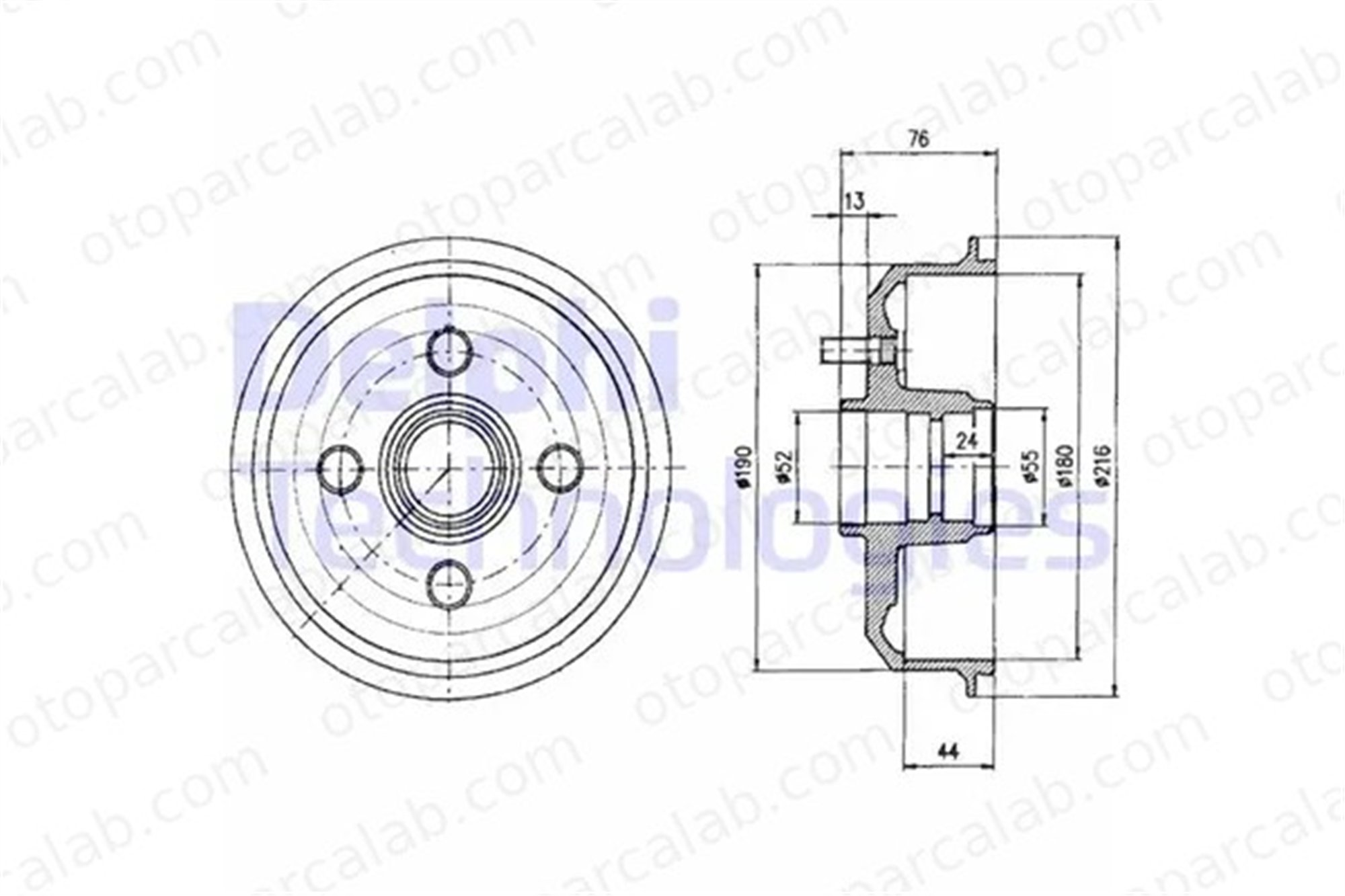 DELPHI BF229 Kampana Arka Sağ veya Sol FORD FIESTA III ESCORT V Turnier 1045392 6176743