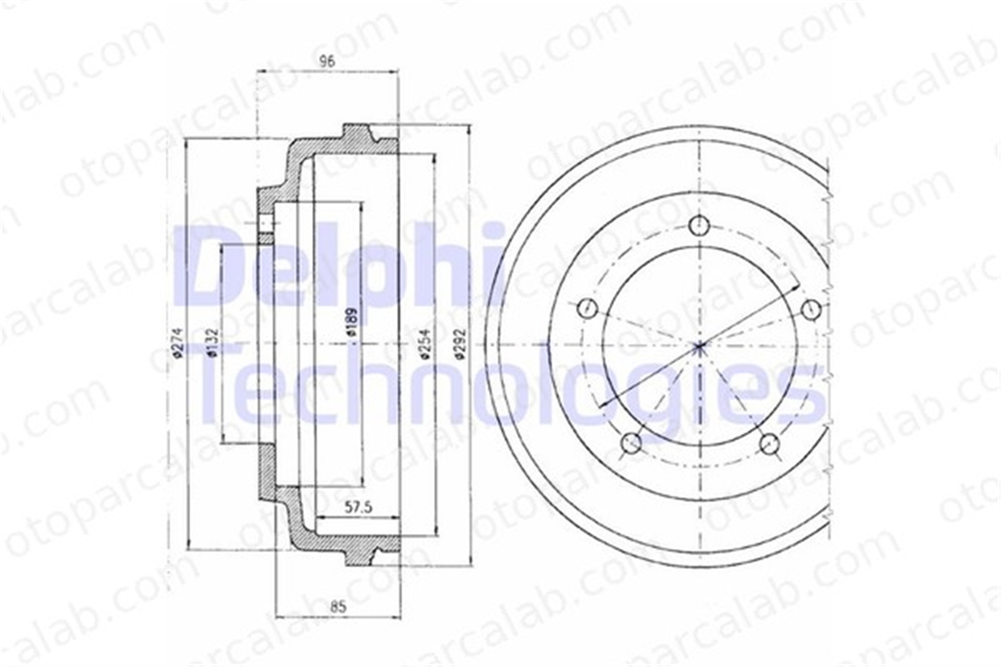 DELPHI BF316 Kampana Arka Sağ veya Sol FORD TRANSIT Minibüs/Otobüs TRANSIT Panelvan/Van 6464214 92VB1126AA