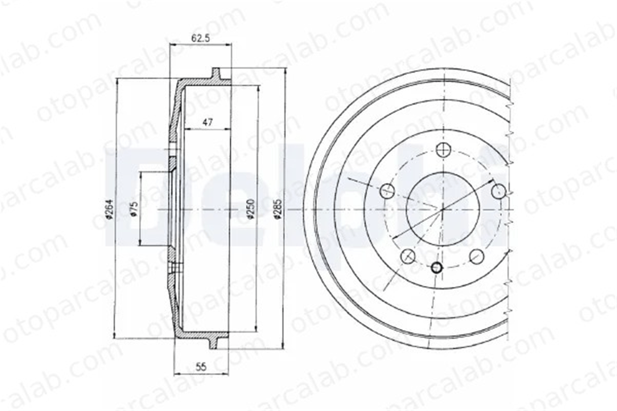 DELPHI BF323 Kampana Arka Sağ veya Sol BMW 5 5 Touring 6710008 93BB1126AB