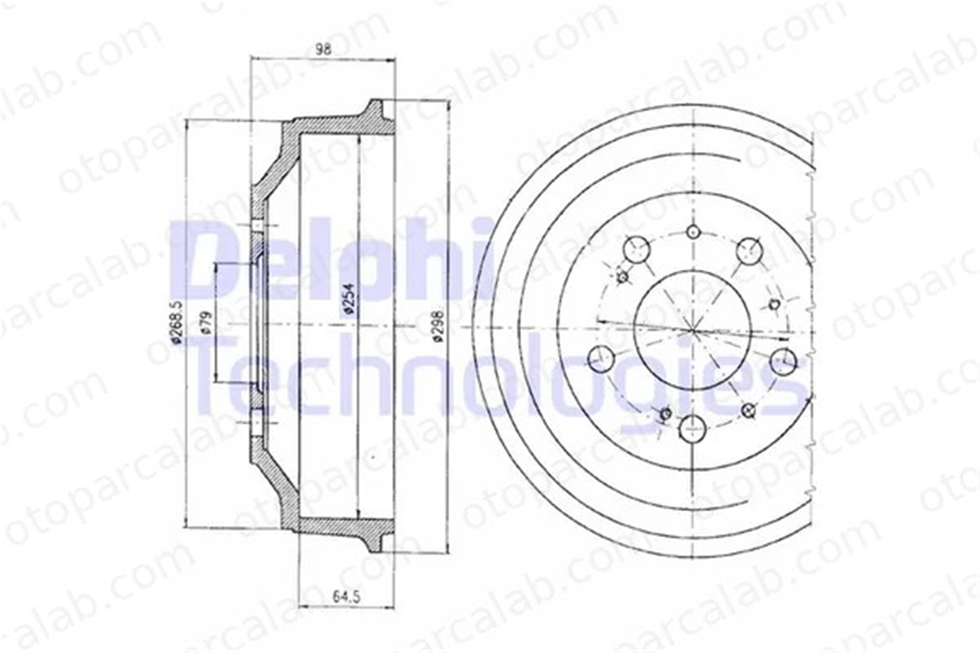 DELPHI BF327 Kampana Arka Sağ veya Sol FIAT DUCATO Panelvan/Van DUCATO Platform şasi 1306211080 424738