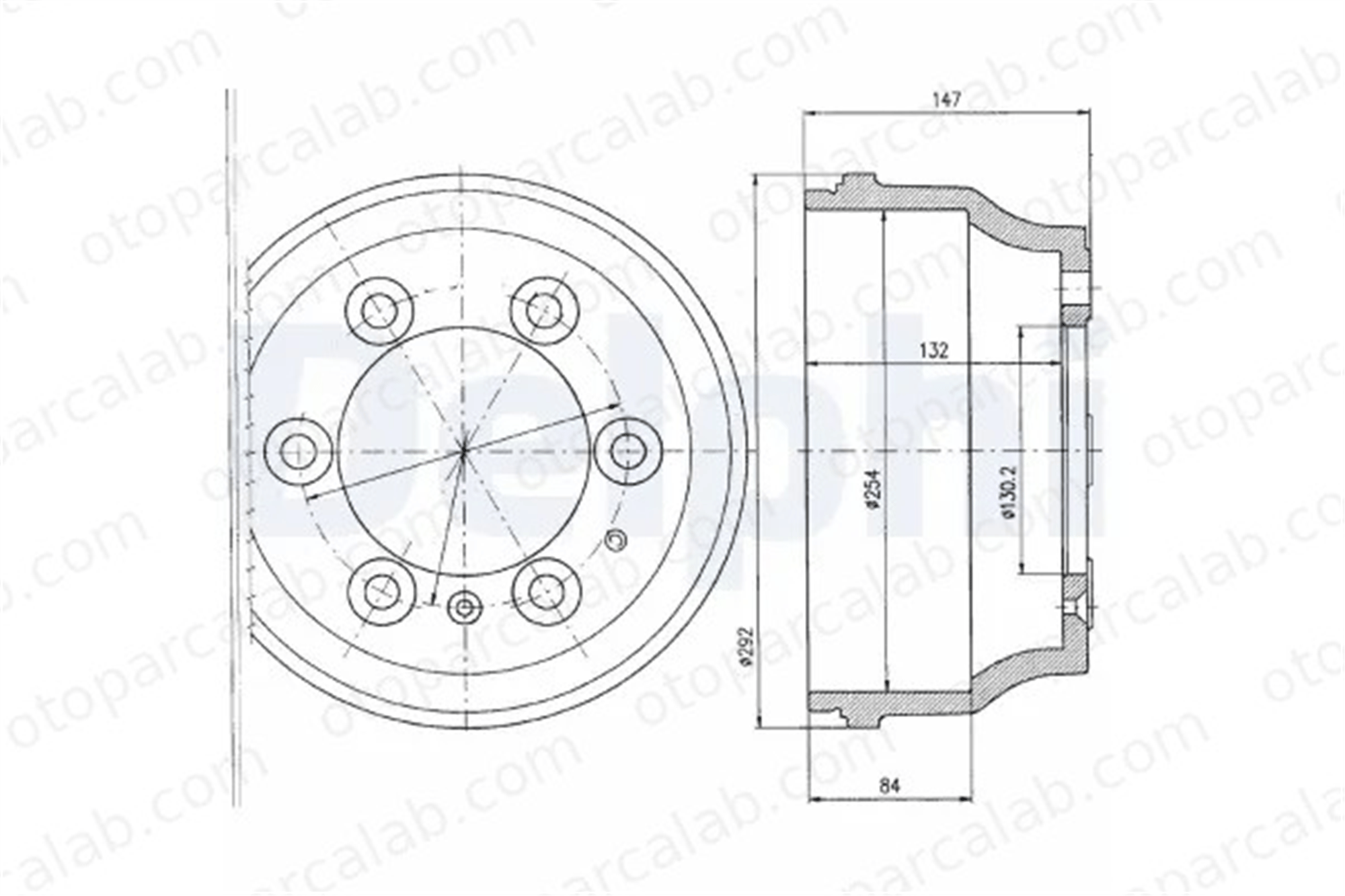 DELPHI BF330 Kampana Arka Sağ veya Sol FORD TRANSIT Minibüs/Otobüs TRANSIT Panelvan/Van 7777842 4267288