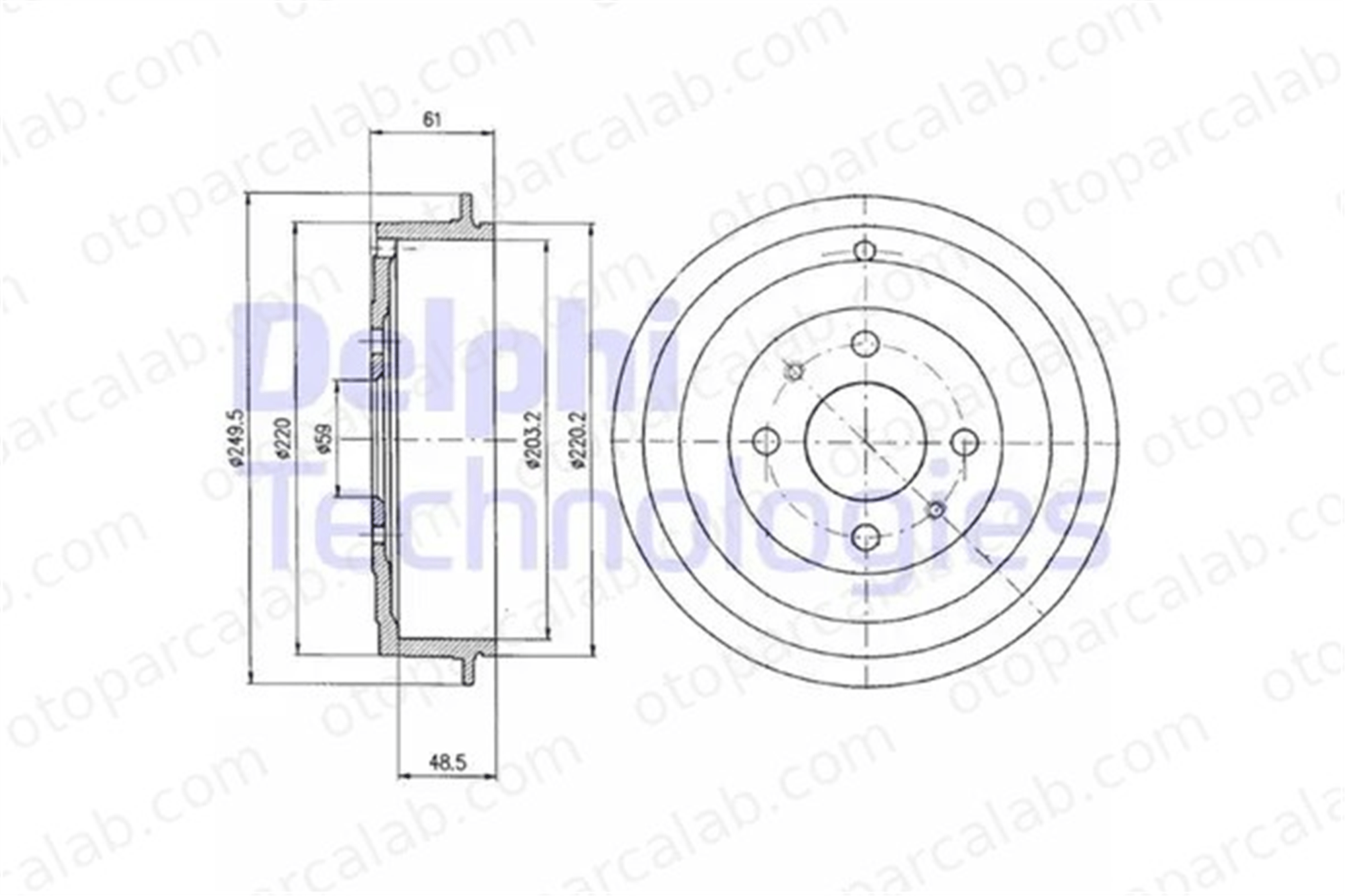 DELPHI BF366 Kampana Arka Sağ veya Sol FIAT BRAVO I BRAVA 51822458 51916180