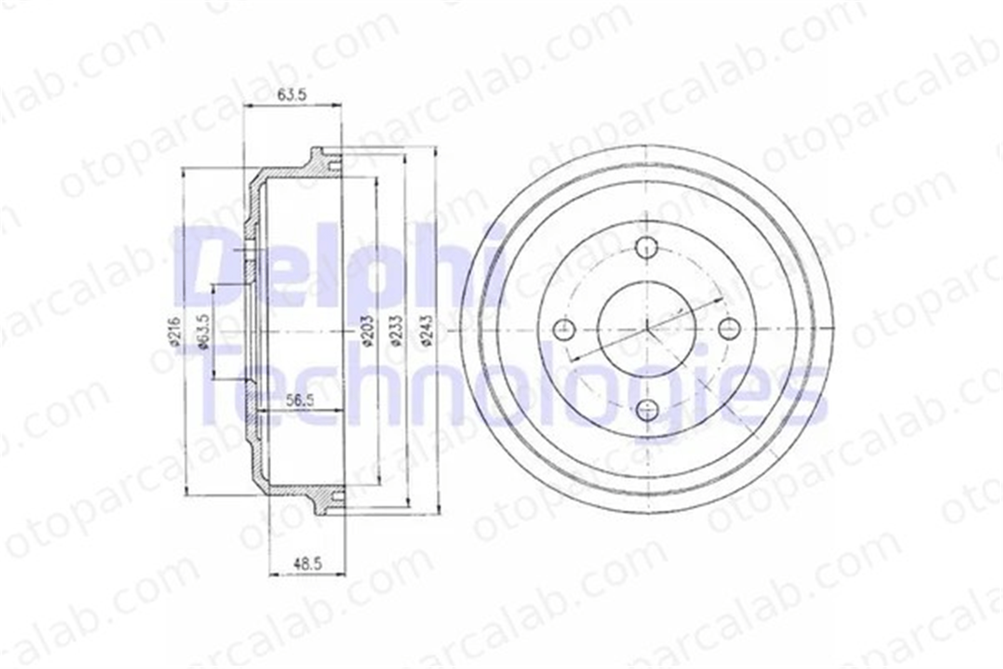 DELPHI BF369 Kampana Arka Sağ veya Sol FORD MONDEO I MONDEO I Turnier 93BB1126AB 6710008