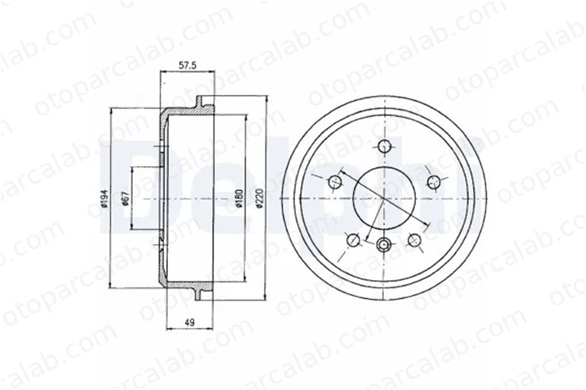 DELPHI BF395 Kampana Arka Sağ veya Sol MERCEDES-BENZ A-SERISI A1684230401 1684230201
