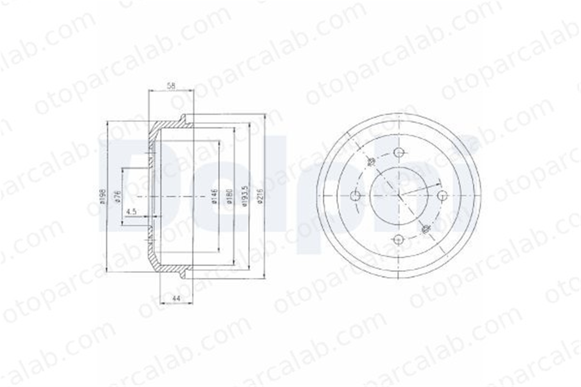 DELPHI BF435 Kampana Arka Sağ veya Sol HYUNDAI ACCENT I ACCENT Sedan 7700839322 8200243735