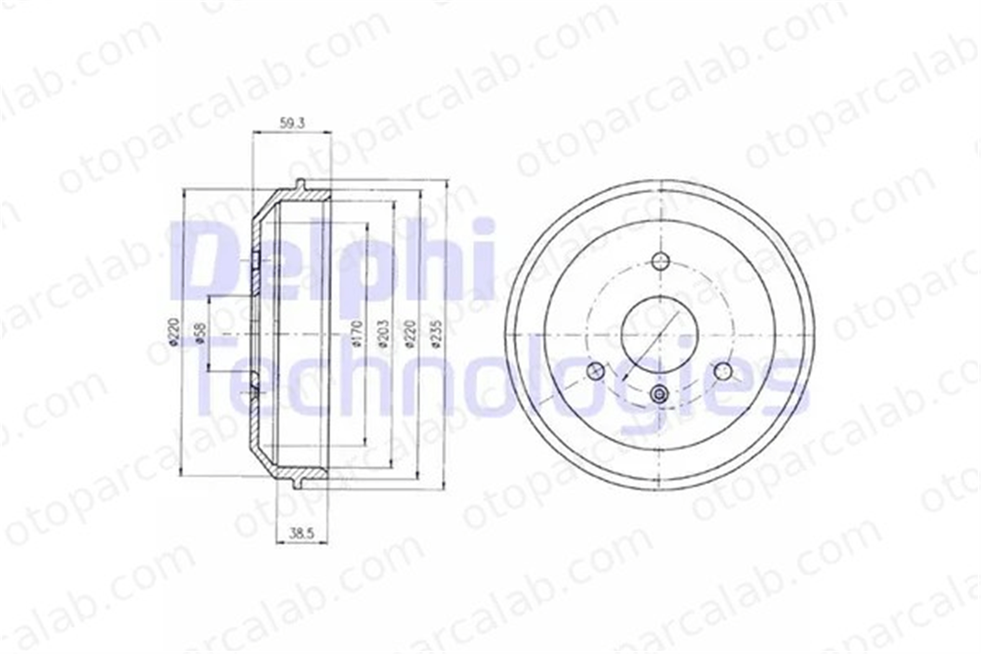 DELPHI BF465 Kampana Arka Sağ veya Sol SMART FORTWO Coupe FORTWO Cabrio 4329V001 000 4329 V001
