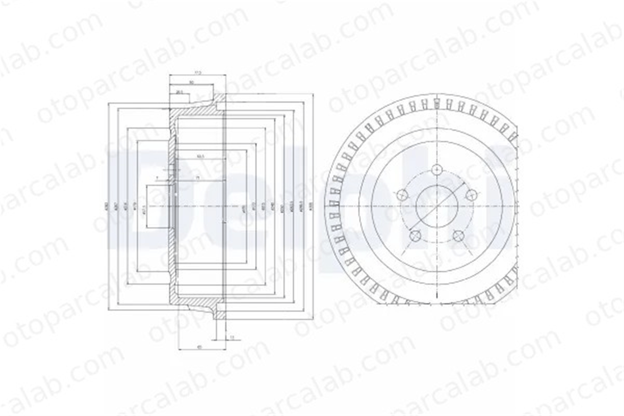 DELPHI BF515 Kampana Arka Sağ veya Sol CHRYSLER VOYAGER / GRAND VOYAGER III GRAND VOYAGER III VAN 7700710513 7700510513