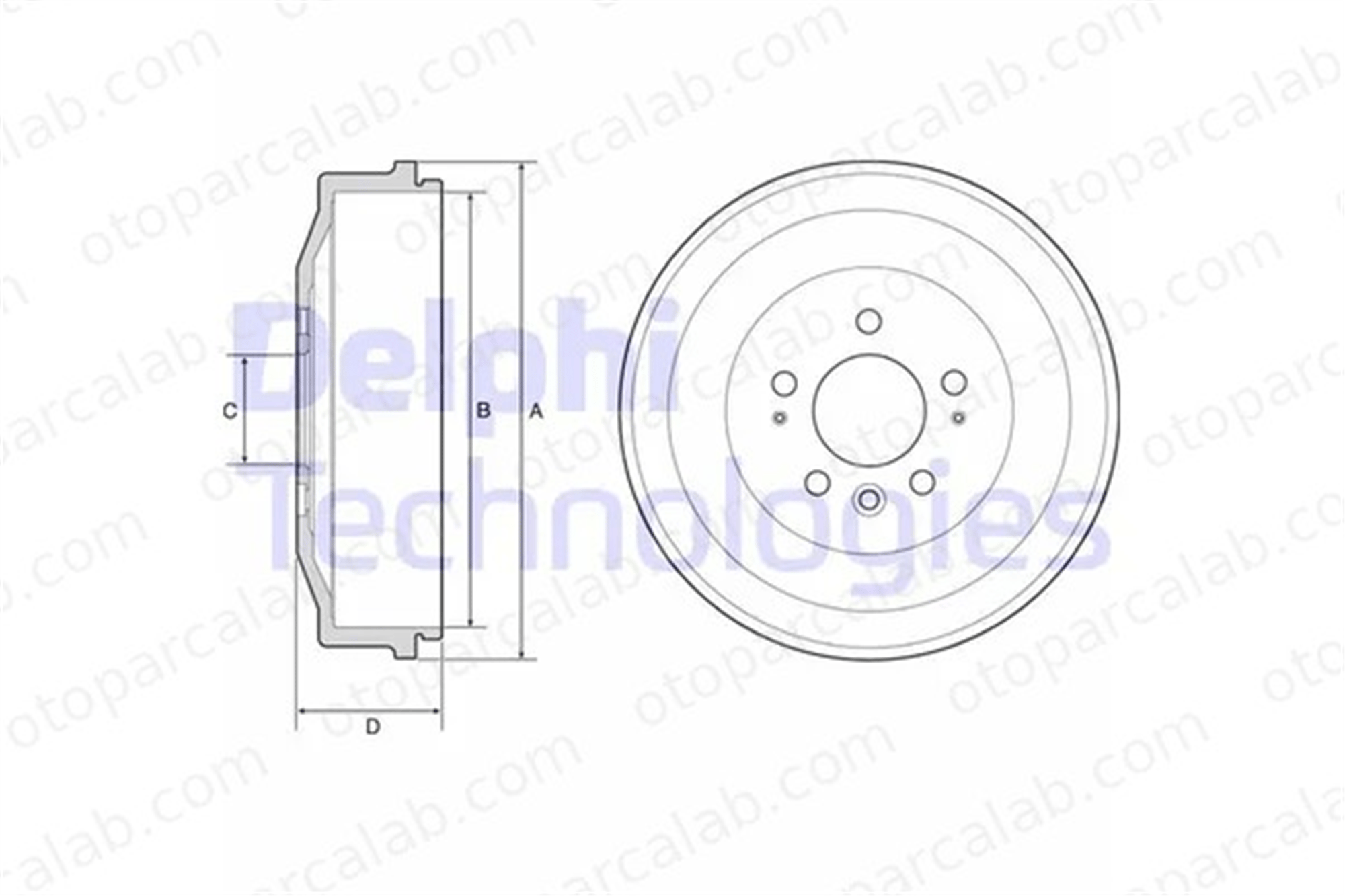 DELPHI BF558 Kampana Arka Sağ veya Sol VW AMAROK AMAROK Platform şasi 2H0609617