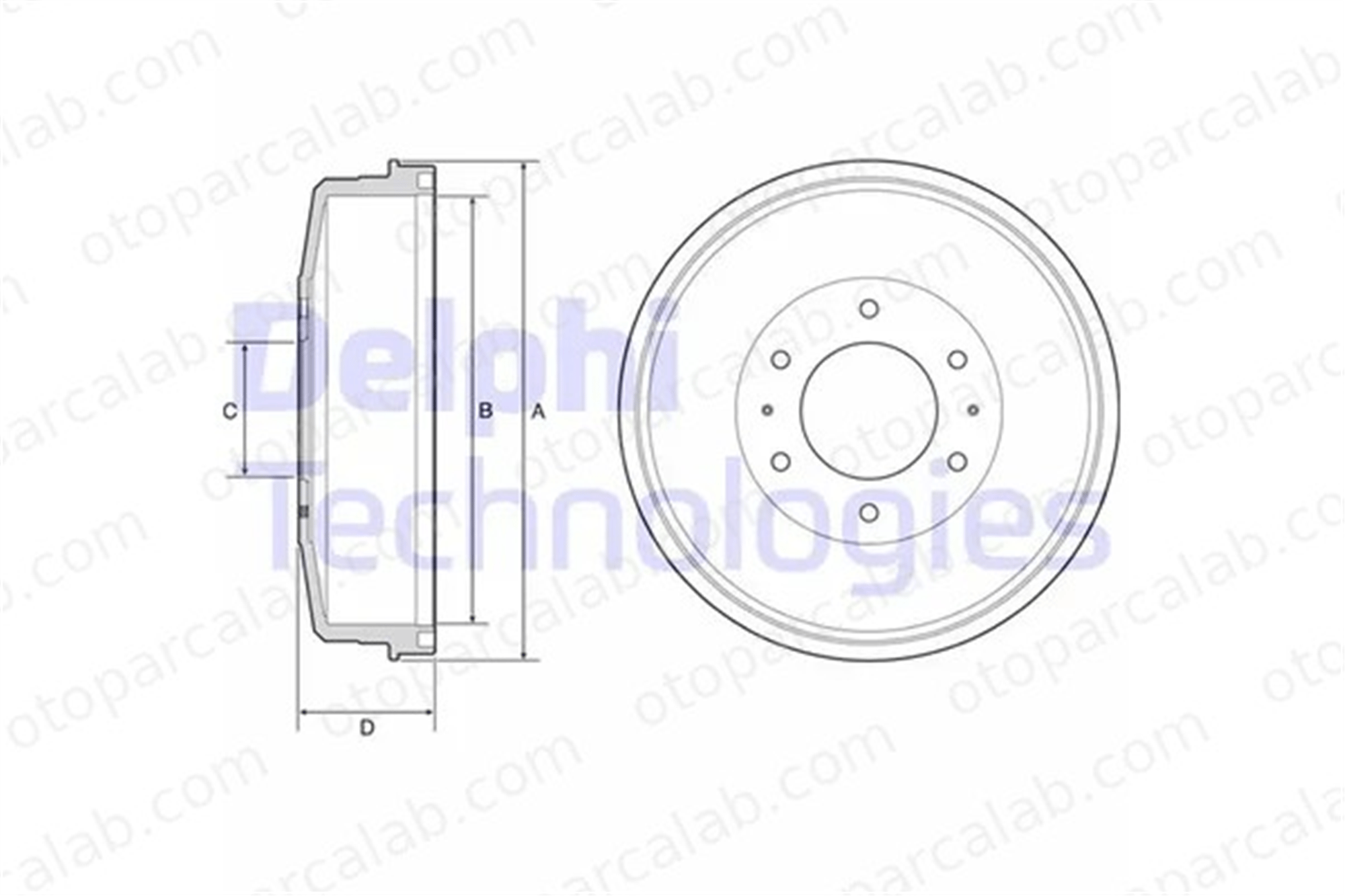 DELPHI BF559 Kampana Arka Sağ veya Sol MITSUBISHI L200 / TRITON FIAT FULLBACK Pick-up 6000609724 4615A127