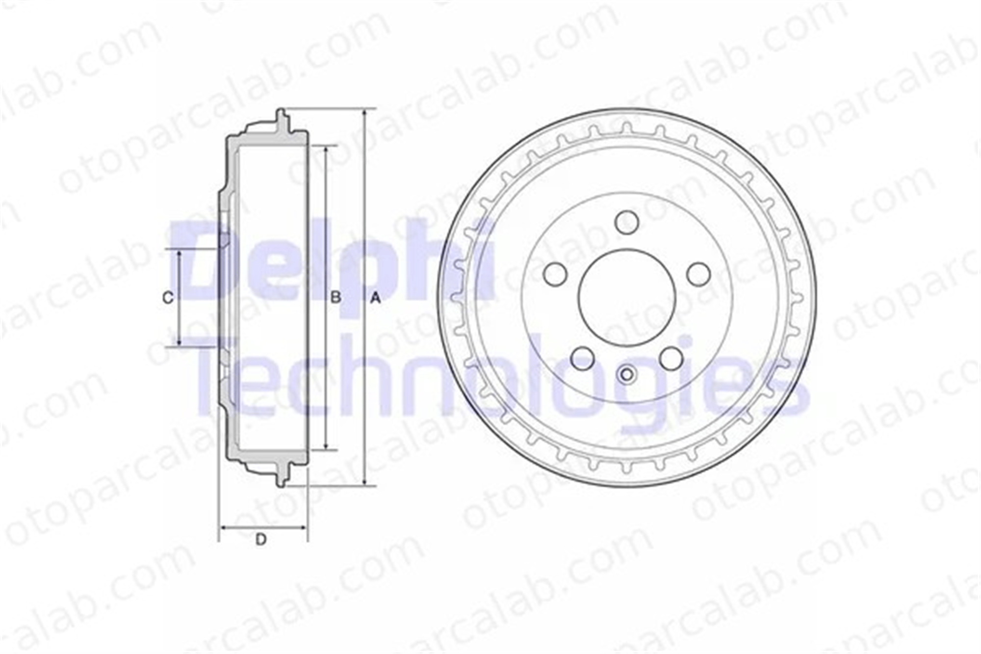 DELPHI BF563 Kampana Arka Sağ veya Sol SEAT IBIZA V VW POLO VI 2Q0609617