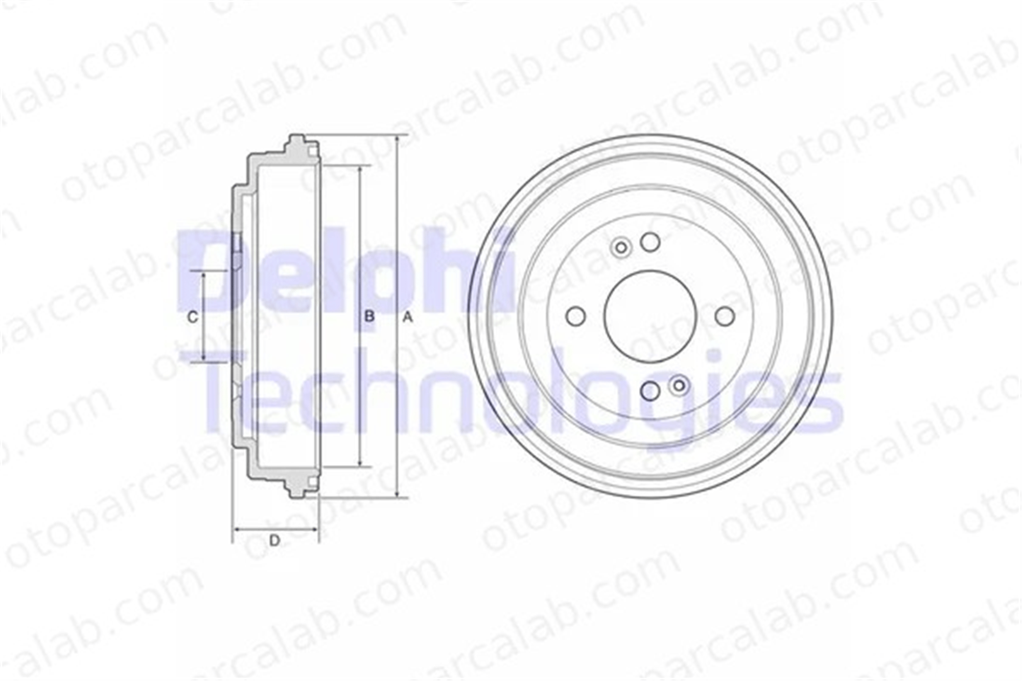 DELPHI BF580 Kampana Arka Sağ veya Sol HYUNDAI i10 I KIA RIO II 43206EB360 584111G000