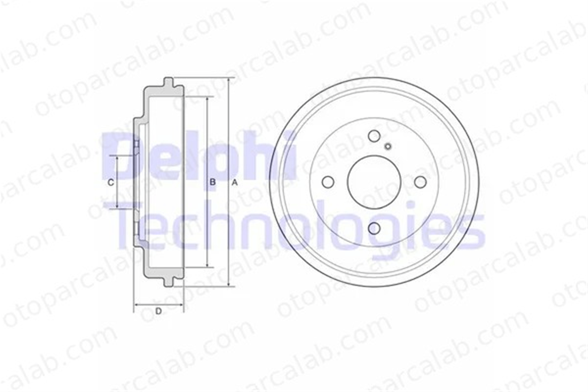 DELPHI BF591 Kampana Arka Sağ veya Sol FORD KA+ III 2017683 G1B51126AA