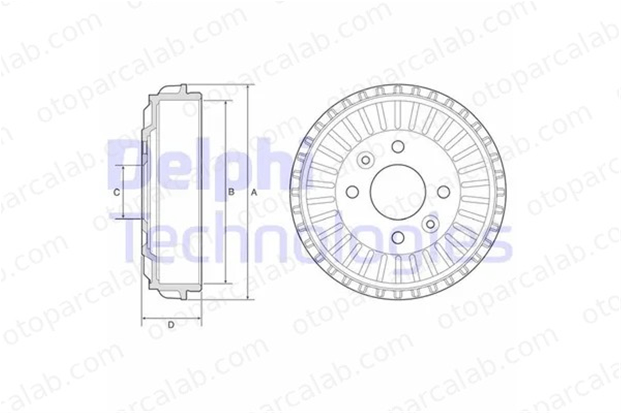 DELPHI BF594 Kampana Arka Sağ veya Sol SMART FORTWO Coupe RENAULT TWINGO III 432009514R MQ006680