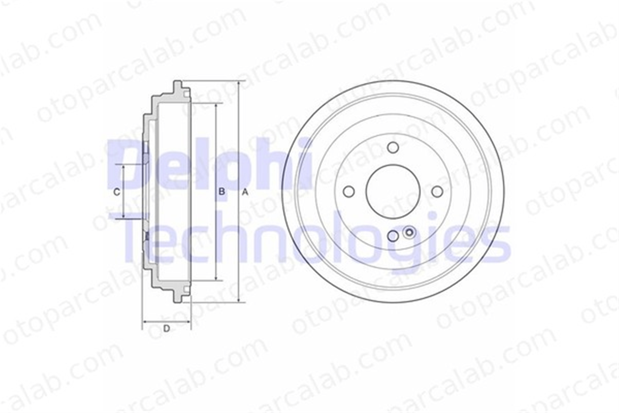 DELPHI BF618 Kampana Arka Sağ veya Sol HYUNDAI i20 II ACCENT IV Sedan 584111R000