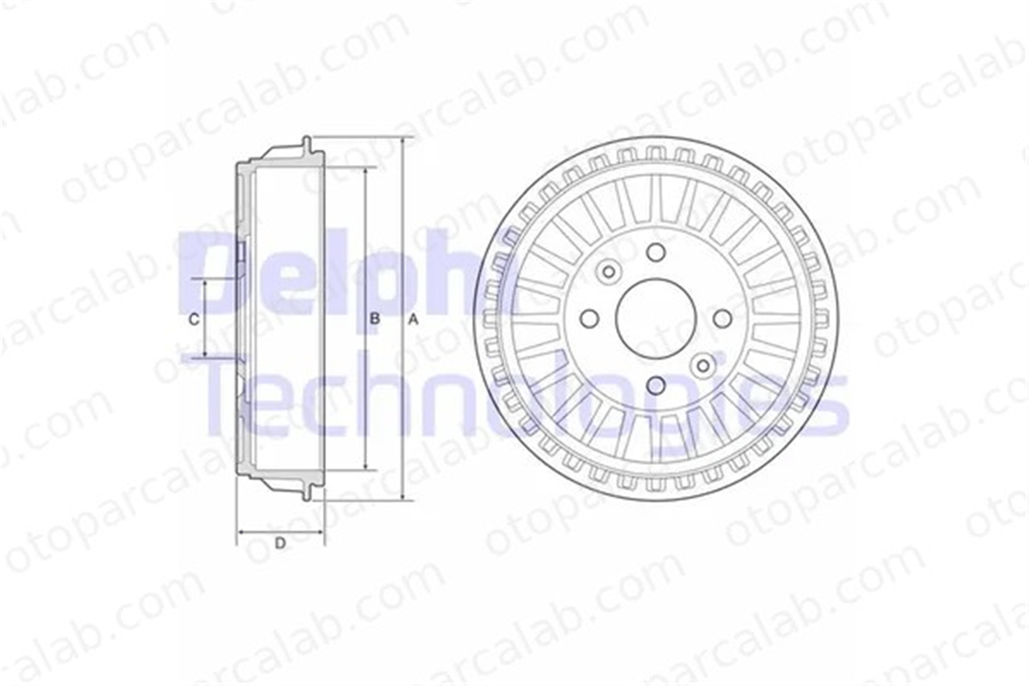 DELPHI BF620 Kampana Arka Sağ veya Sol RENAULT TWINGO III SMART FORFOUR Hatchback 432062488R 432065501R