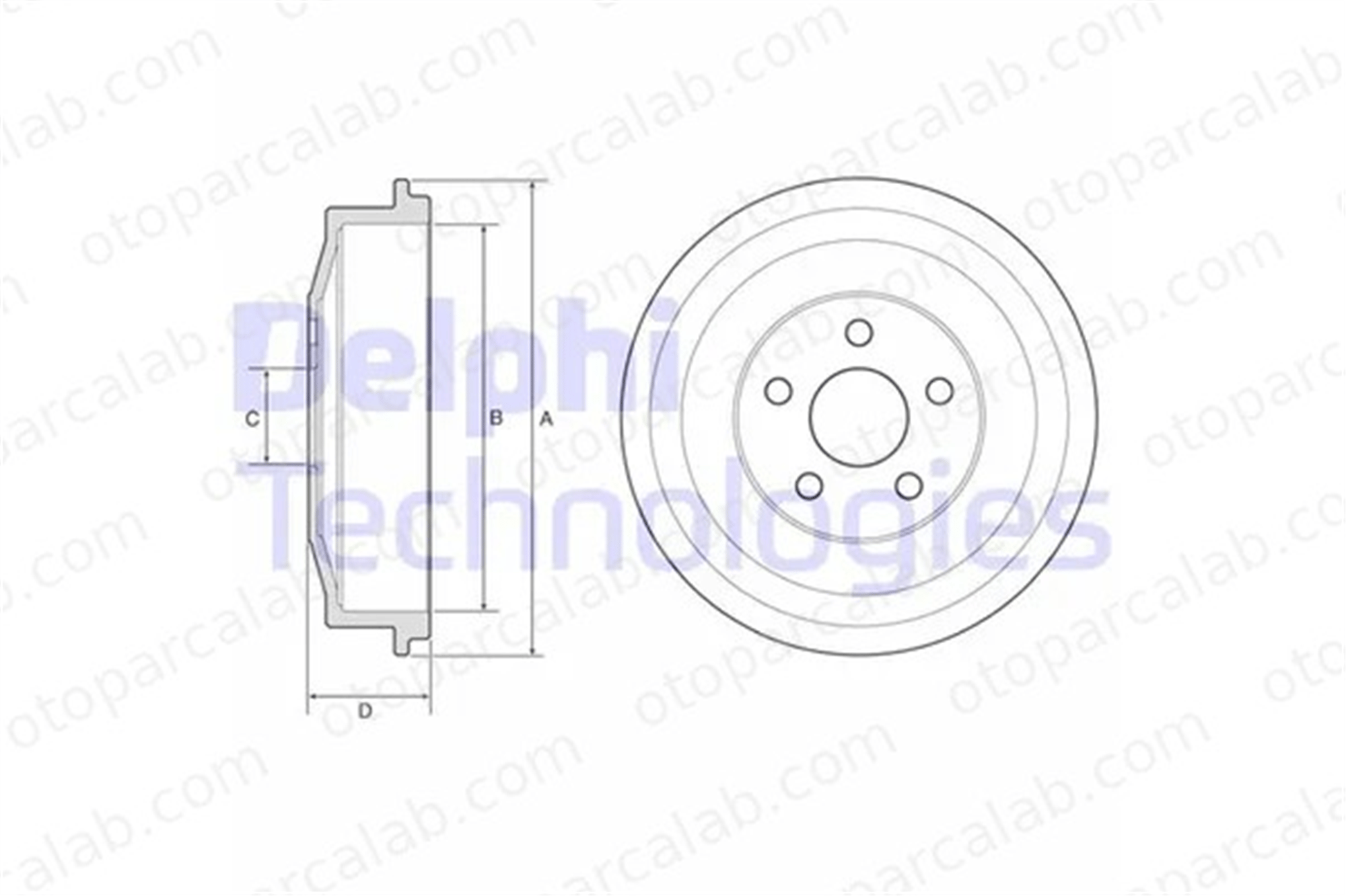 DELPHI BF640 Kampana Arka Sağ veya Sol CHRYSLER PT CRUISER PT CRUISER Cabrio 5273209AA 05273209AA
