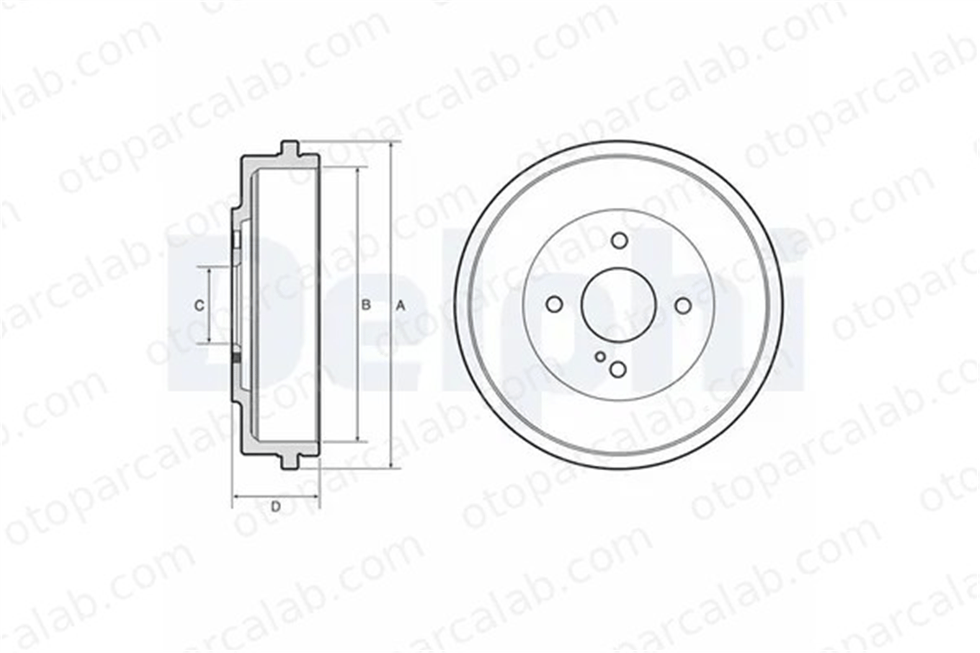 DELPHI BF666 Kampana Arka Sağ veya Sol FORD B-MAX B-MAX Van 1752037 1763131