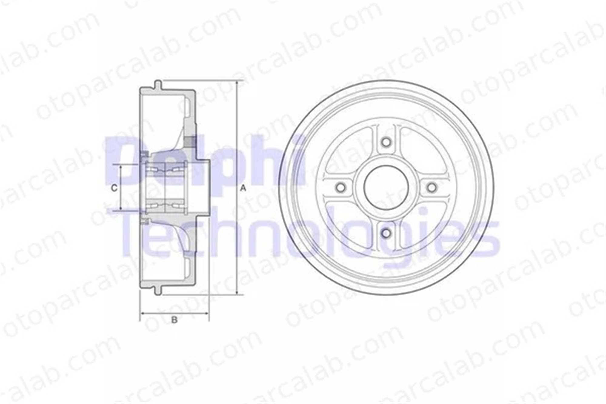 DELPHI BFR595 Kampana Arka Sağ veya Sol DACIA LOGAN II SANDERO 432000978R 316271091R