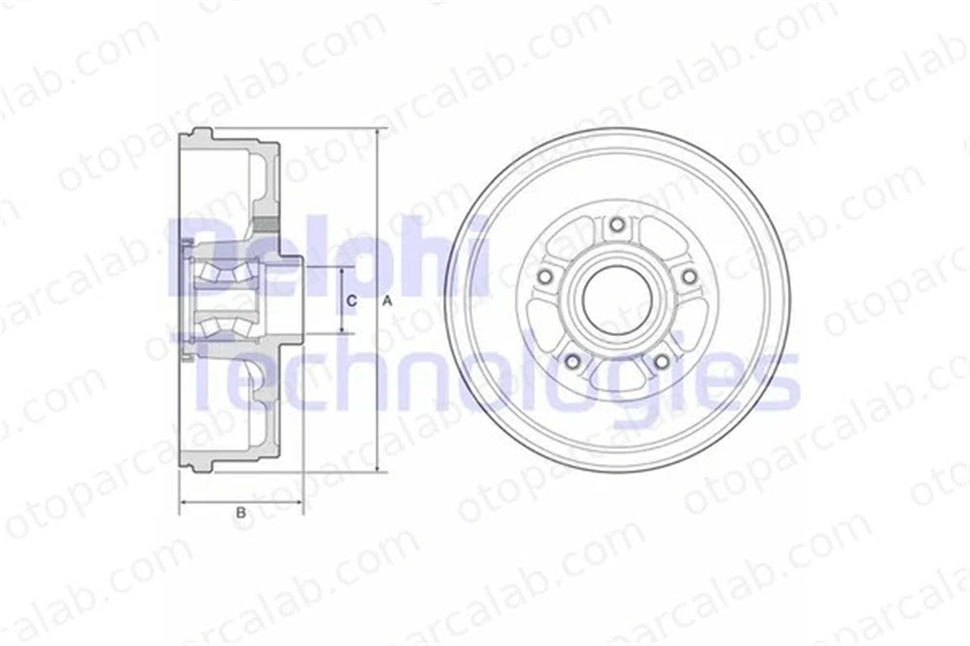 DELPHI BFR611 Kampana Arka Sağ veya Sol DACIA DUSTER DUSTER Kasa/SUV 432000022R 432000023R