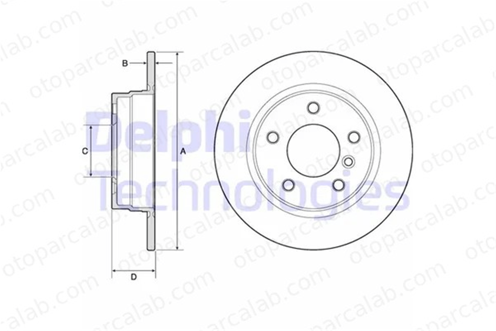 DELPHI BG2624 Fren Disk Ayna Arka Sağ ve Sol BMW 3 3 Coupe 34211158936 34211162289