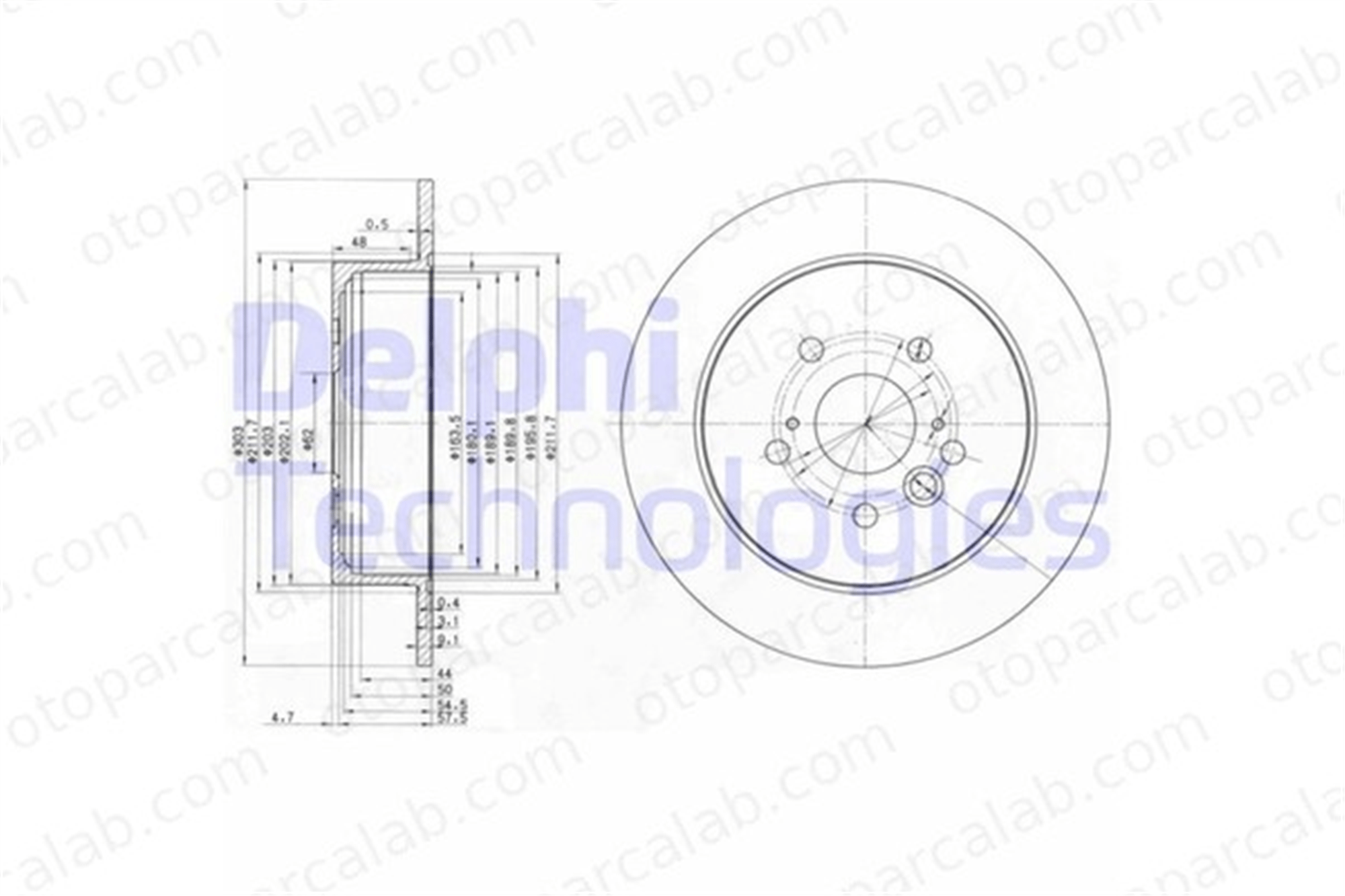 DELPHI BG3691 Fren Disk Ayna Arka Sağ ve Sol CHERY TIGGO TOYOTA RAV 4 II T113502075 T116GN3502075