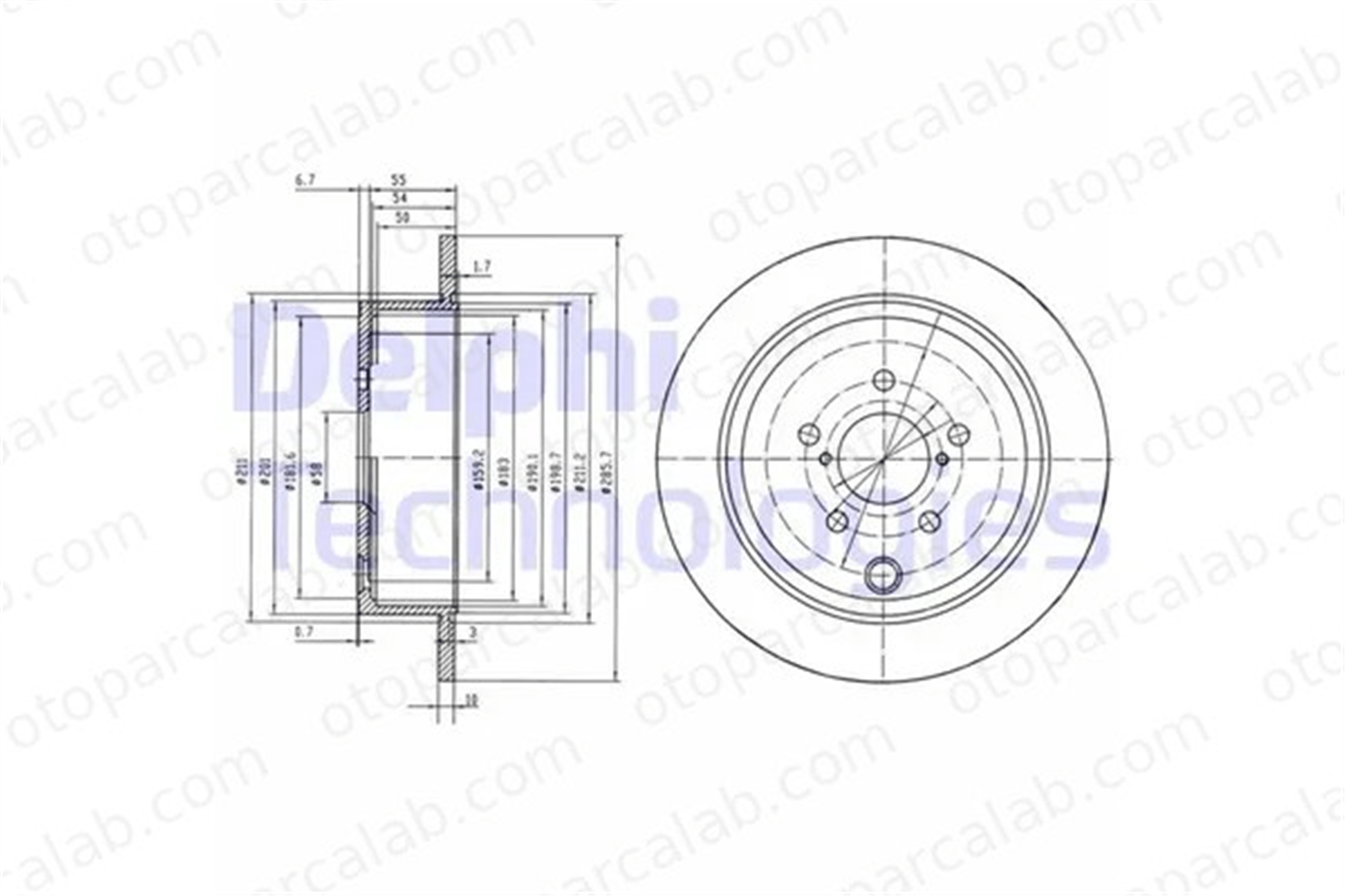 DELPHI BG4158 Fren Disk Ayna Arka Sağ ve Sol SUBARU IMPREZA Hatchback FORESTER 26700FG000 SU00300639