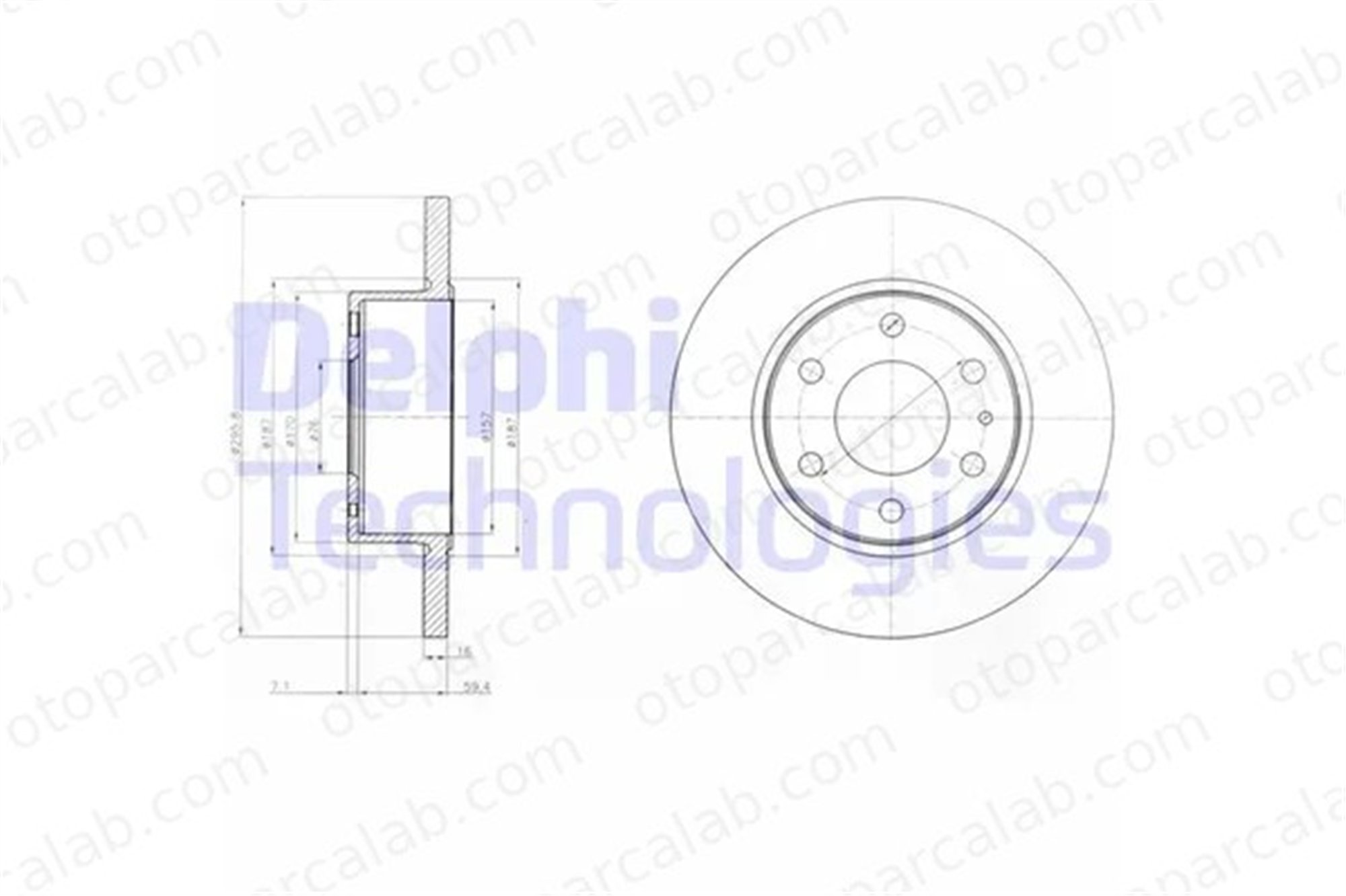 DELPHI BG4165 Fren Disk Ayna Arka Sağ ve Sol IVECO DAILY IV Platform şasi DAILY VI Panelvan/Van 2996027 46393181