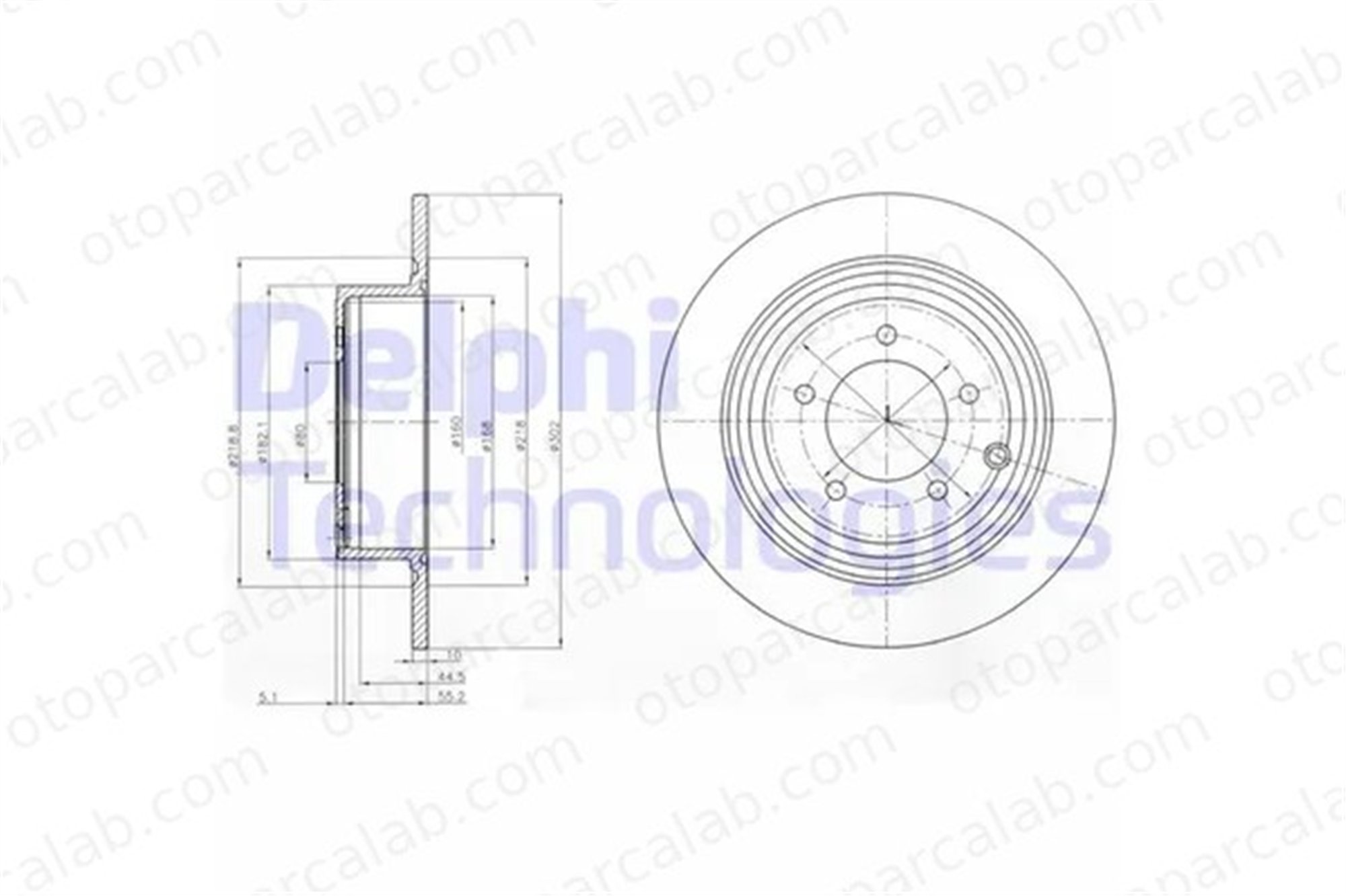 DELPHI BG4169 Fren Disk Ayna Arka Sağ ve Sol MITSUBISHI ASX OUTLANDER II 1611500480 4615A035