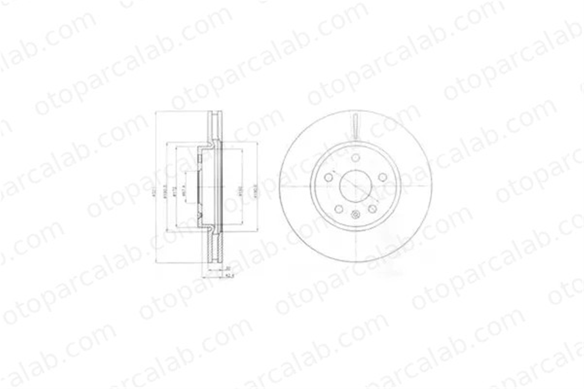 DELPHI BG4189 Fren Disk Ayna Ön Sağ ve Sol OPEL INSIGNIA A INSIGNIA A Sports Tourer 569064 13501308