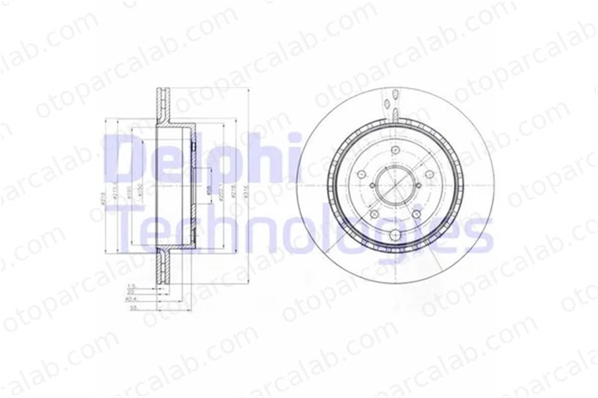 DELPHI BG4287 Fren Disk Ayna Arka Sağ ve Sol SUBARU IMPREZA Hatchback IMPREZA Sedan 26700FG010