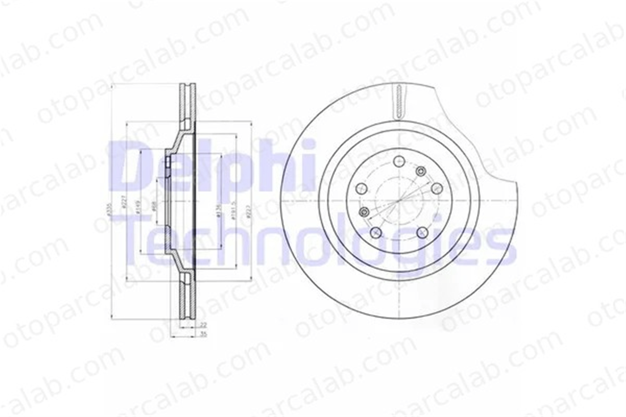 DELPHI BG4292C Fren Disk Ayna Arka Sağ ve Sol BENTLEY CONTINENTAL Coupe AUDI A8 D3 3D0615601 3D0615601C