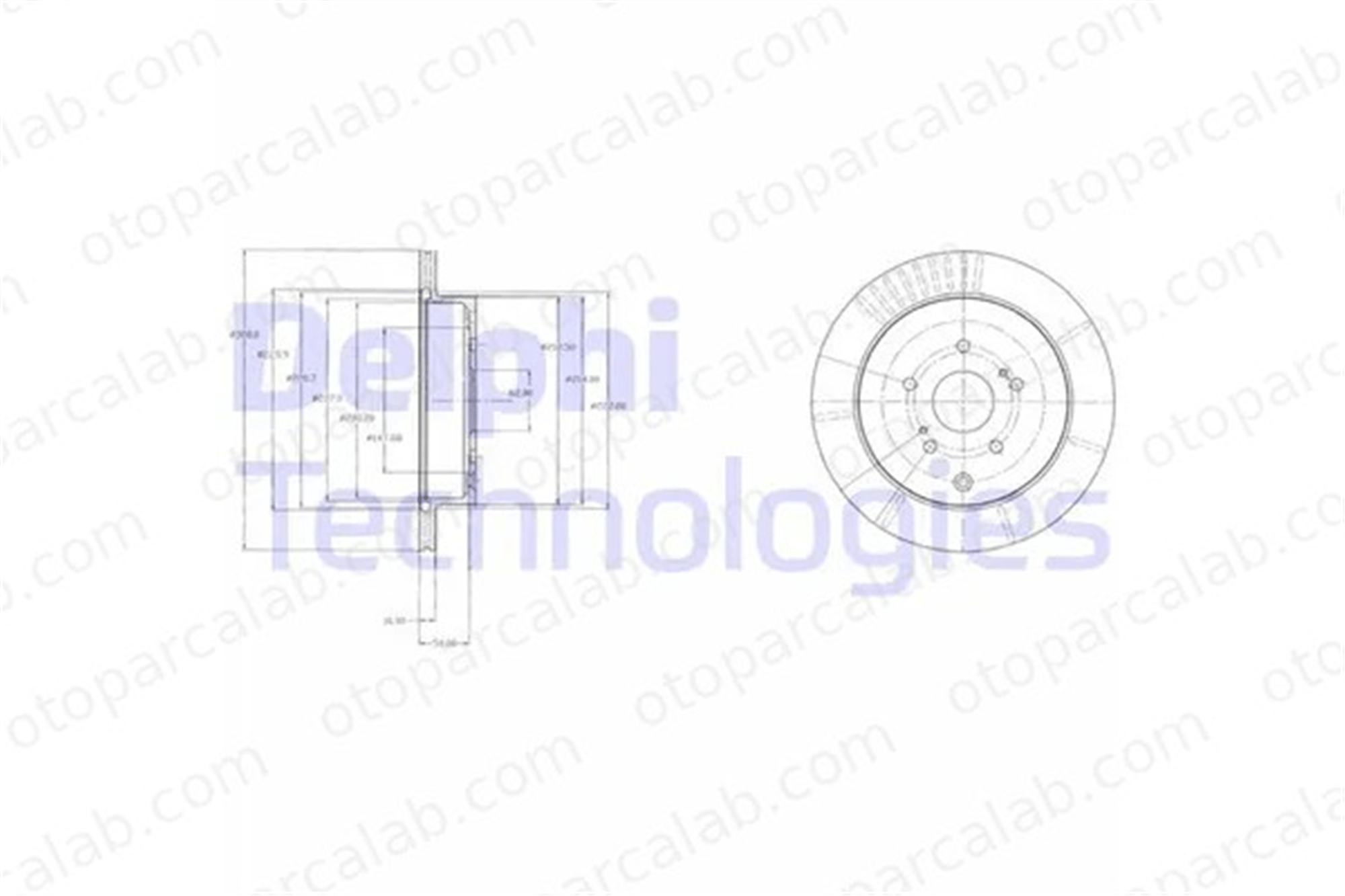 DELPHI BG4329 Fren Disk Ayna Arka Sağ ve Sol SUZUKI GRAND VITARA II 5561177K00 5561177K01