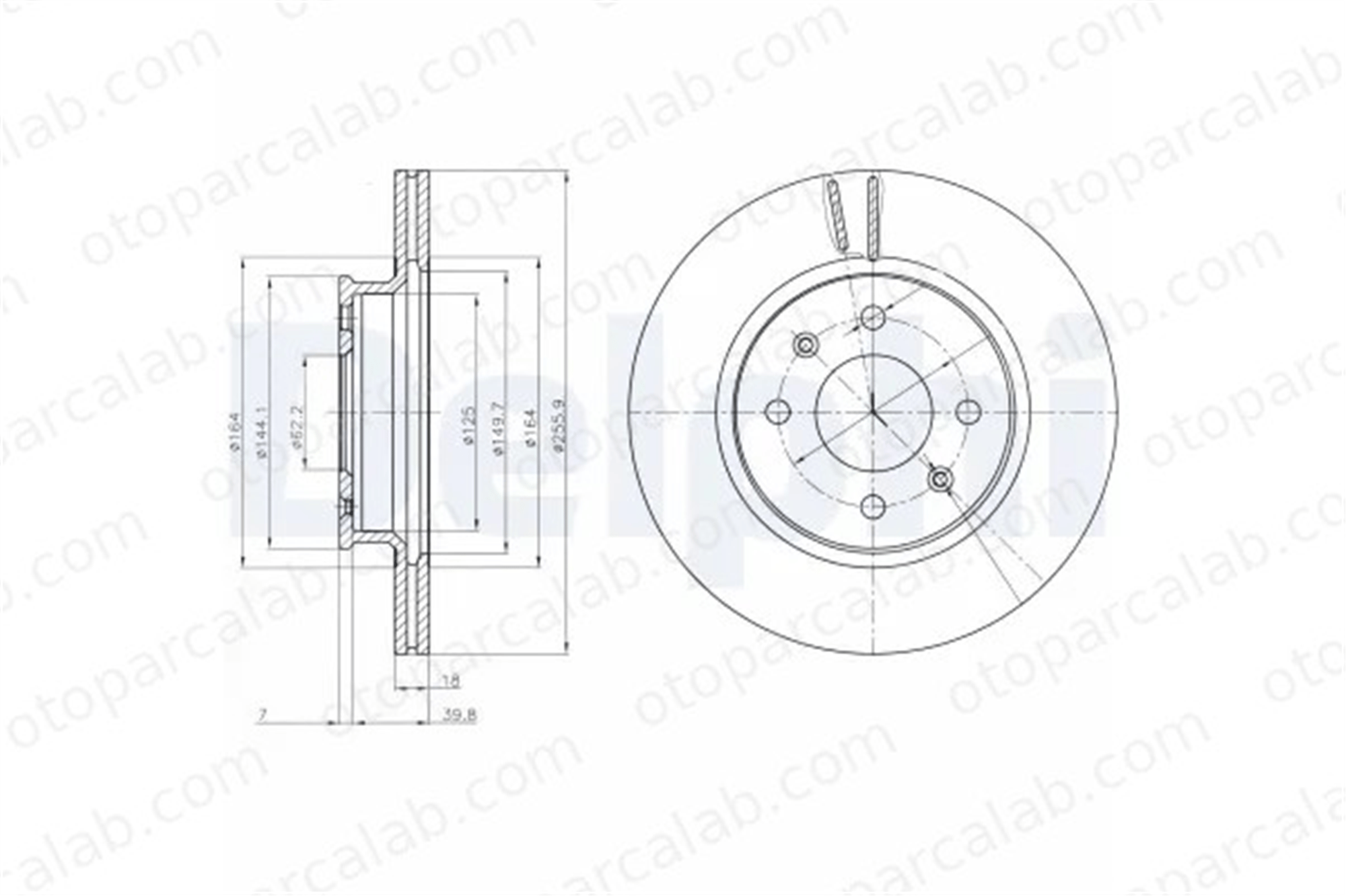 DELPHI BG4535C Fren Disk Ayna Ön Sağ ve Sol HYUNDAI i20 I i10 I 517121J500