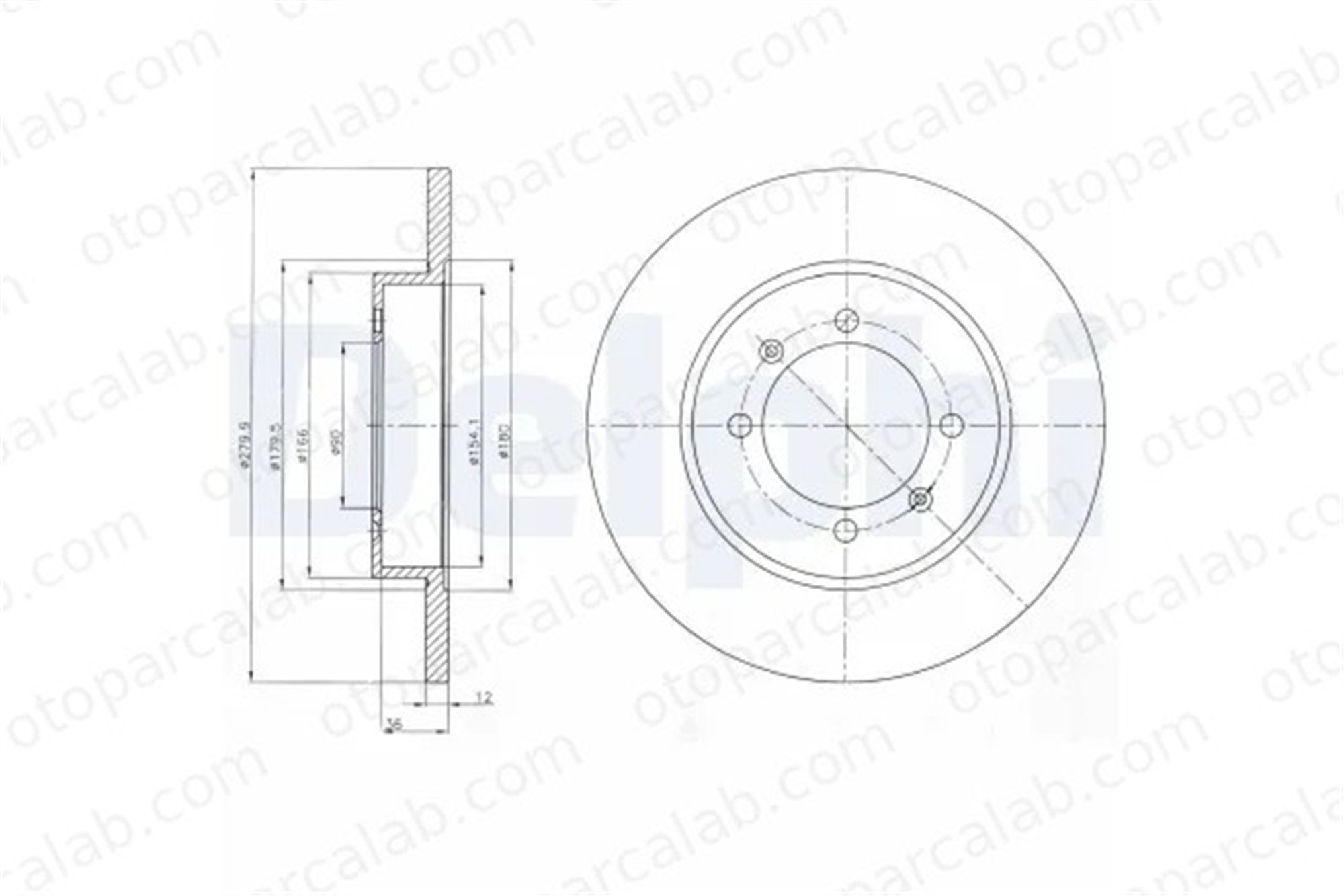 DELPHI BG4538C Fren Disk Ayna Arka Sağ ve Sol PROTON GEN 2 PERSONA Sedan PW823053