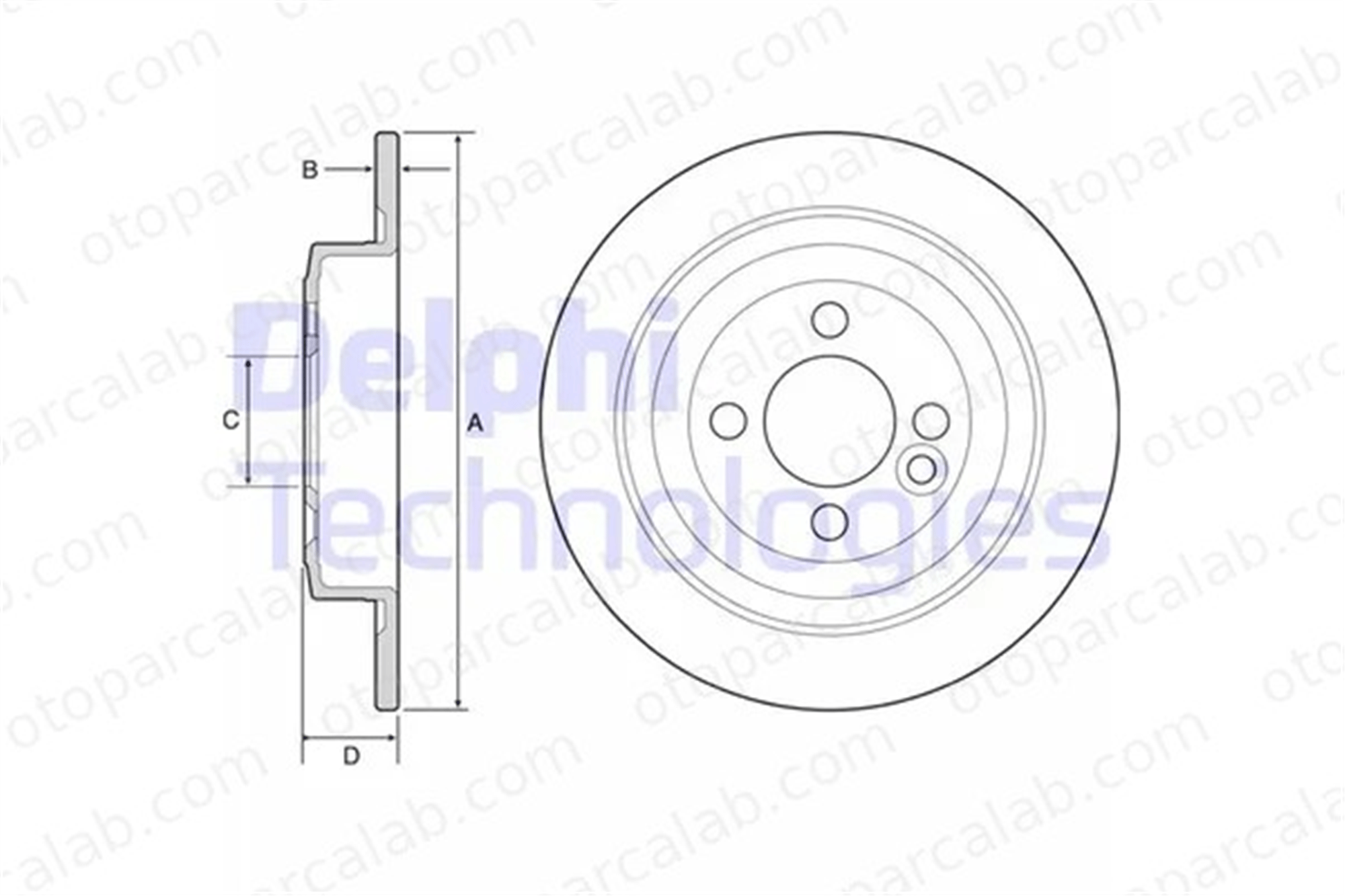 DELPHI BG4560C Fren Disk Ayna Arka Sağ ve Sol MINI MINI MINI CLUBMAN 34216784389 6784389