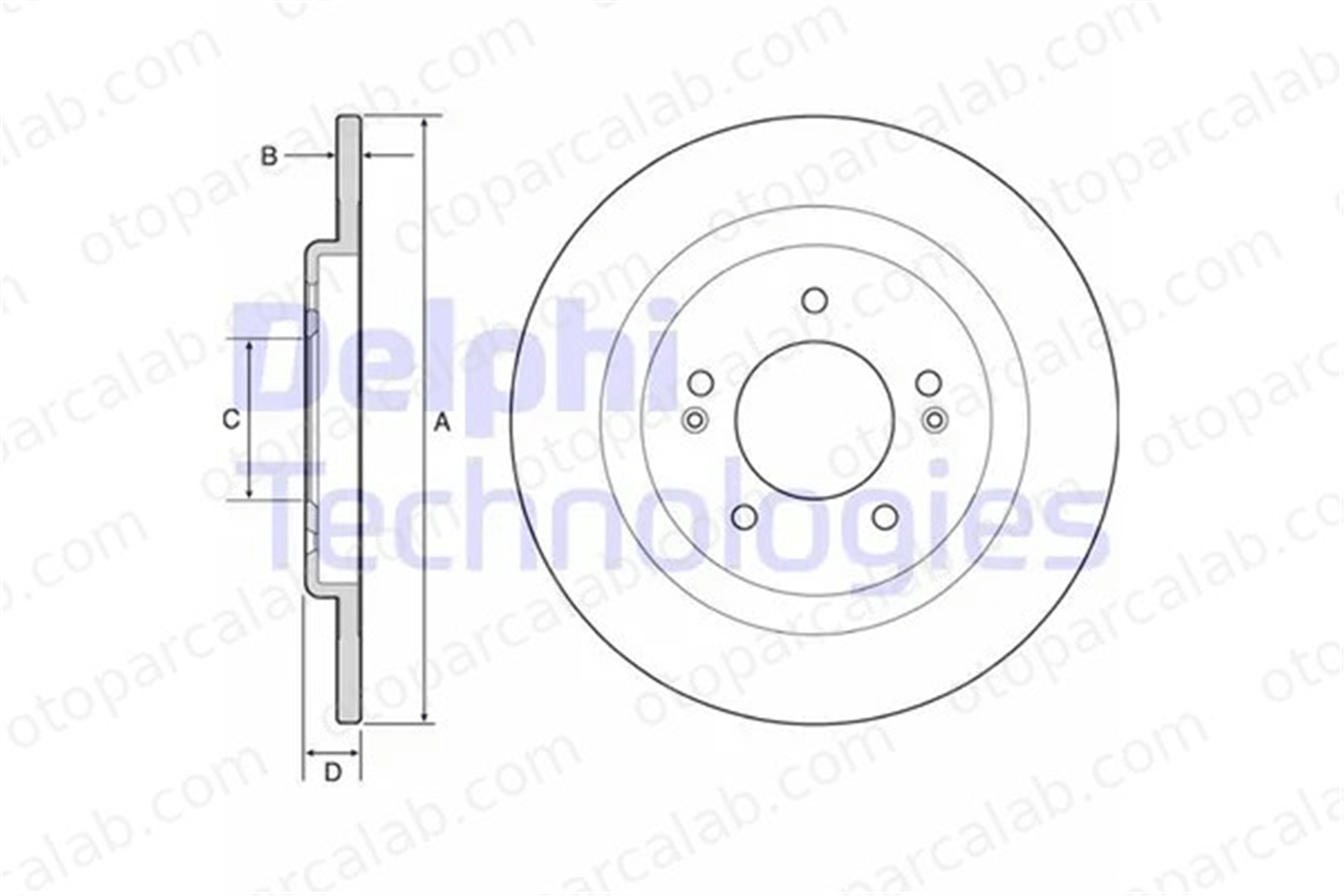 DELPHI BG4563C Fren Disk Ayna Arka Sağ ve Sol HYUNDAI i40 I CW i40 I 584113Z100
